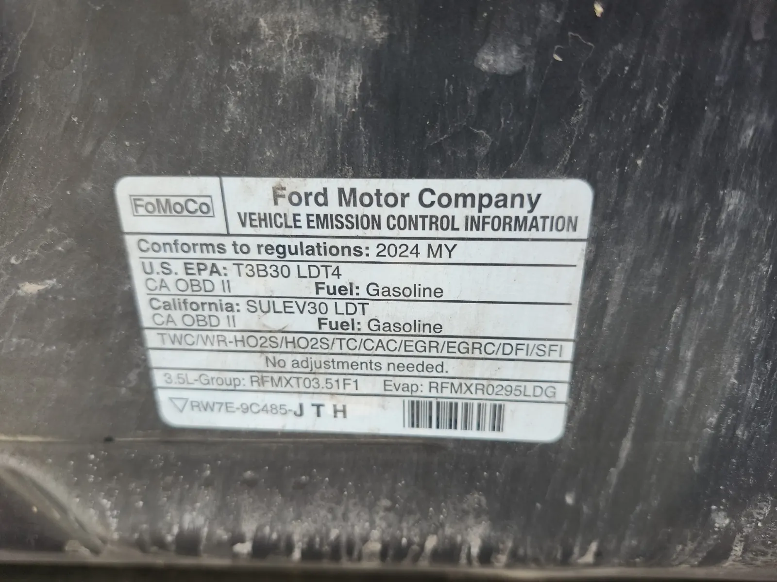 Emission Sticker Photo