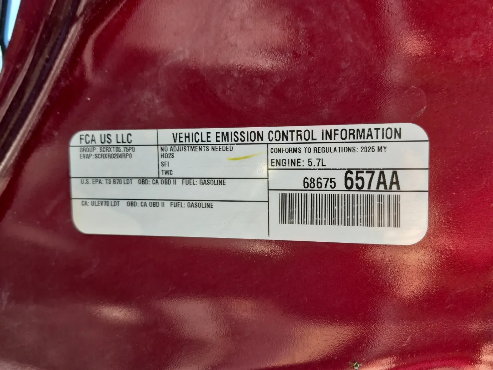 Emission Sticker Photo