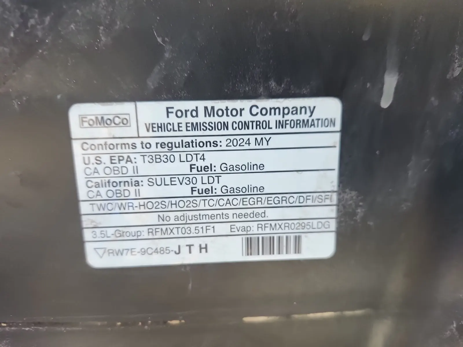 Emission Sticker Photo