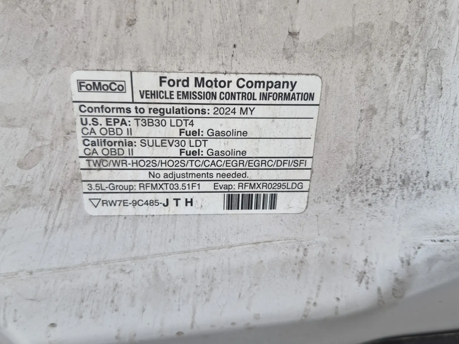 Emission Sticker Photo