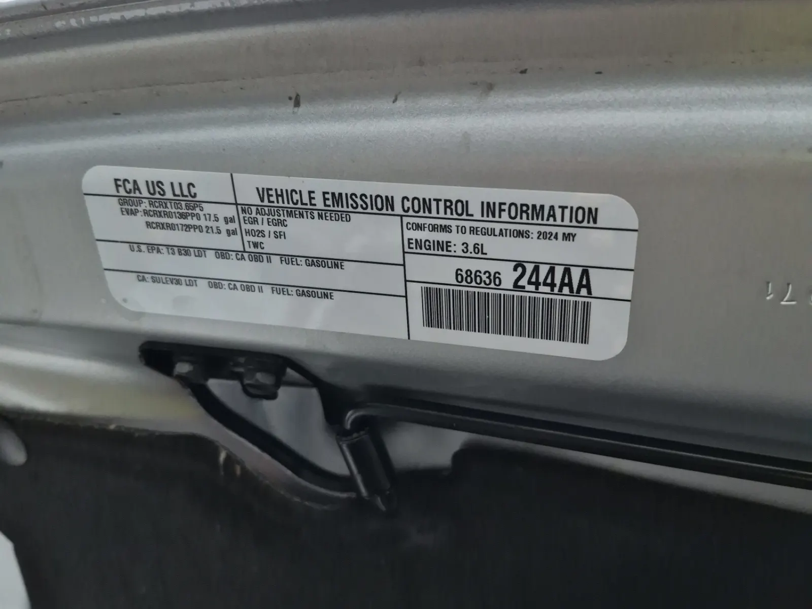 Emission Sticker Photo