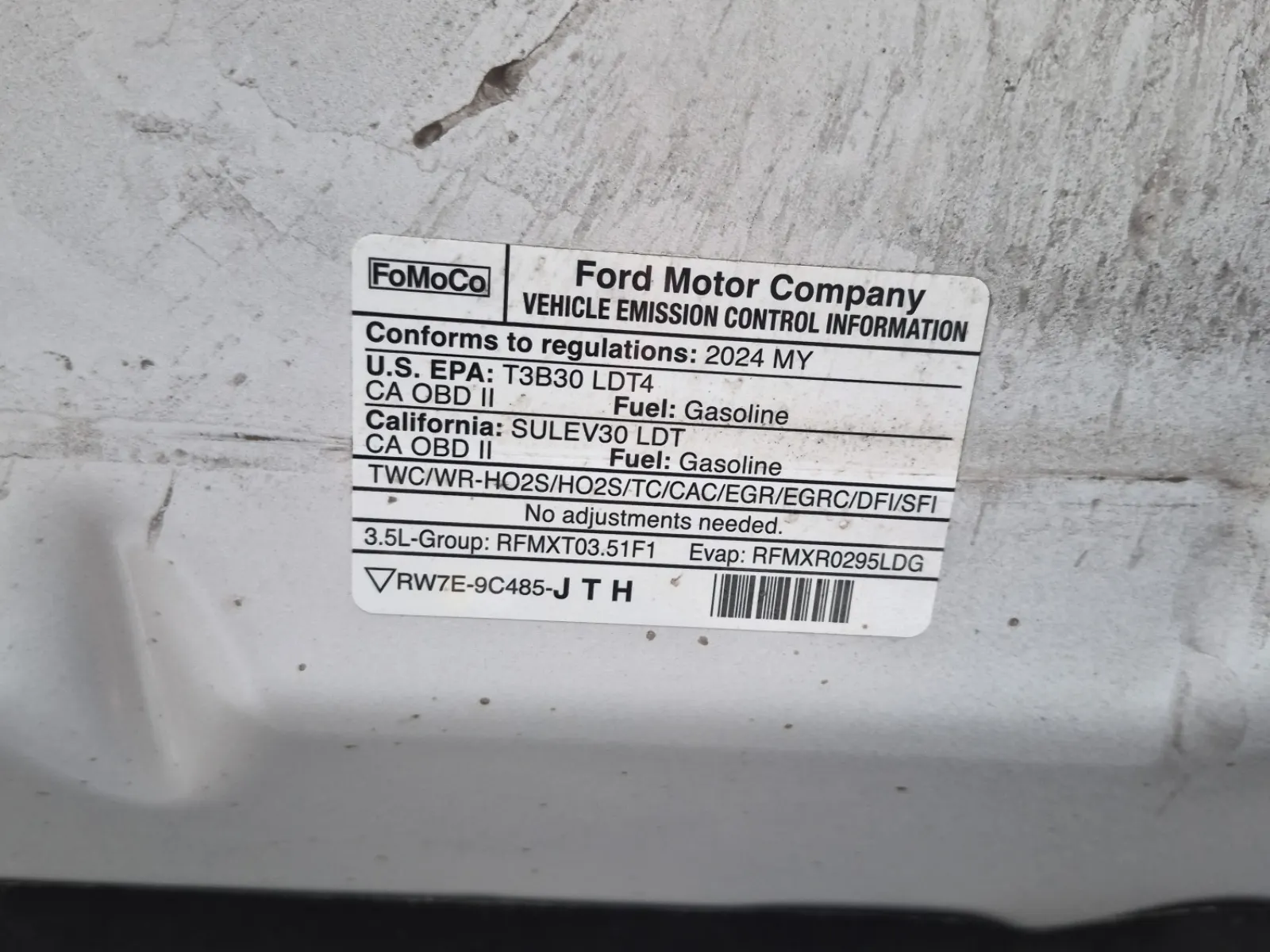 Emission Sticker Photo