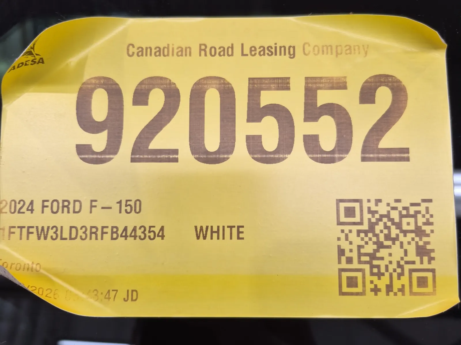 Inventory Label Photo