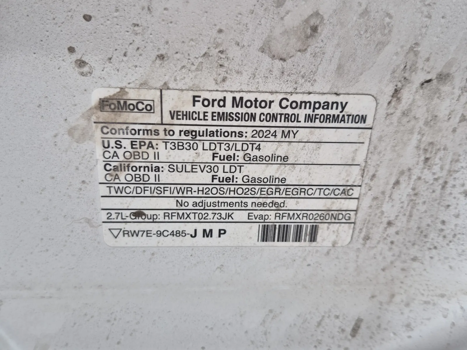 Emission Sticker Photo