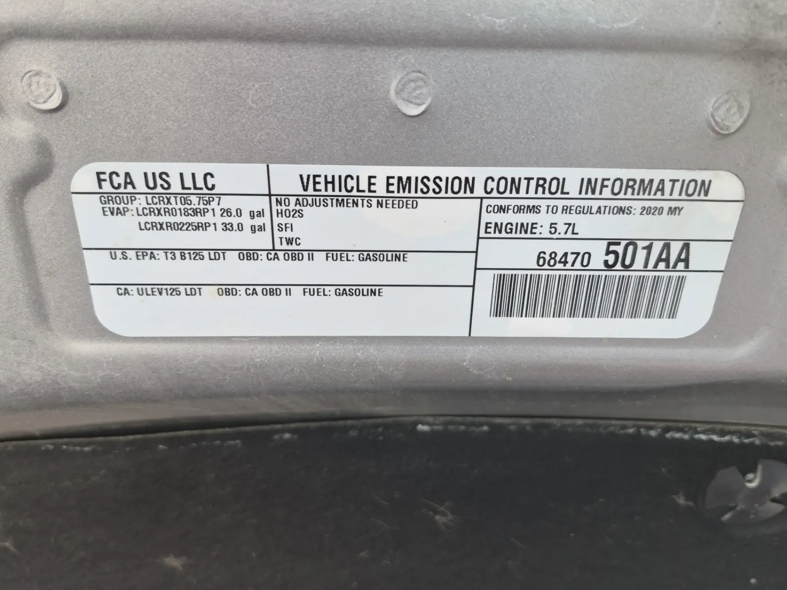 Emission Sticker Photo