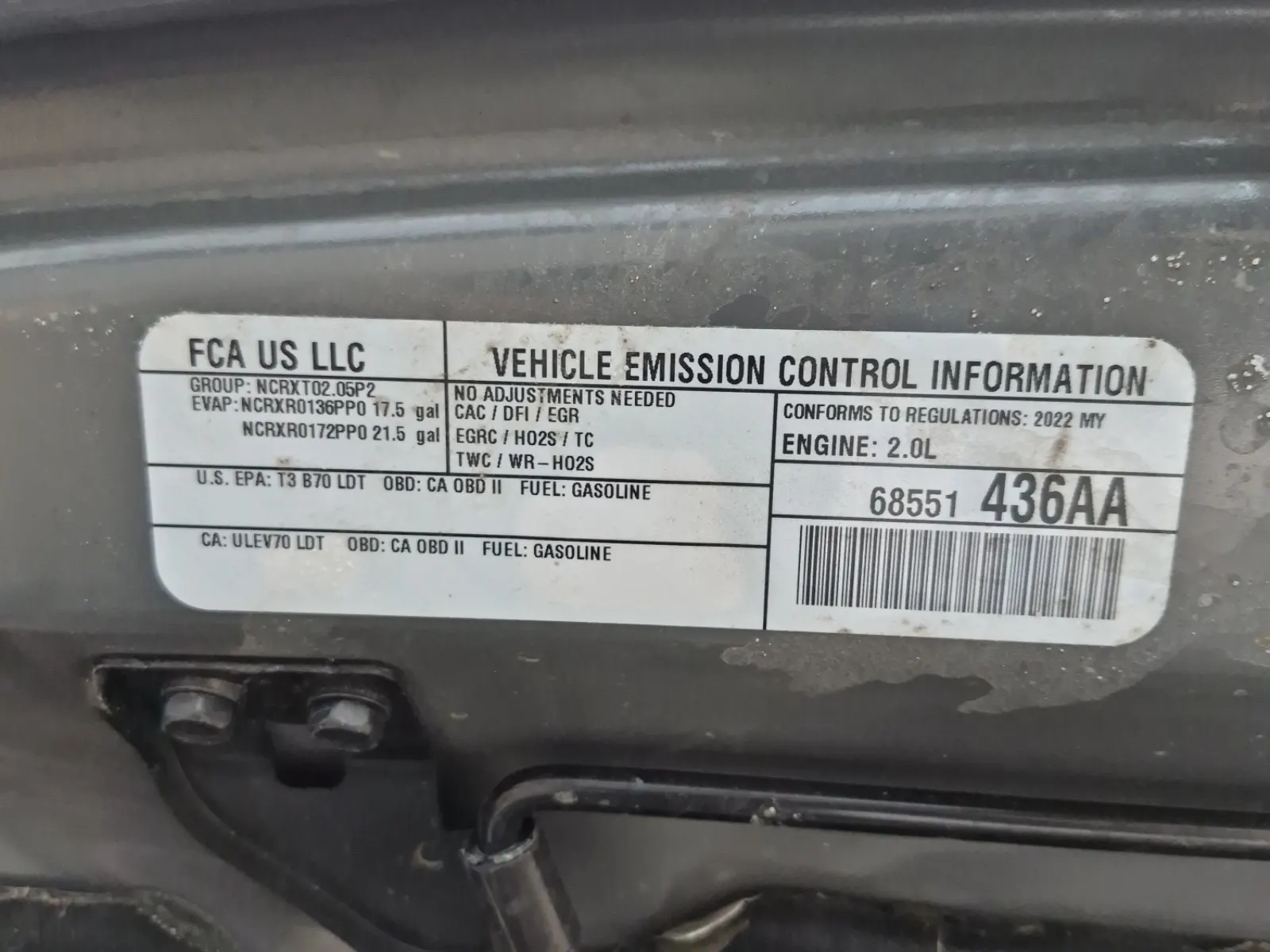 Emission Sticker Photo
