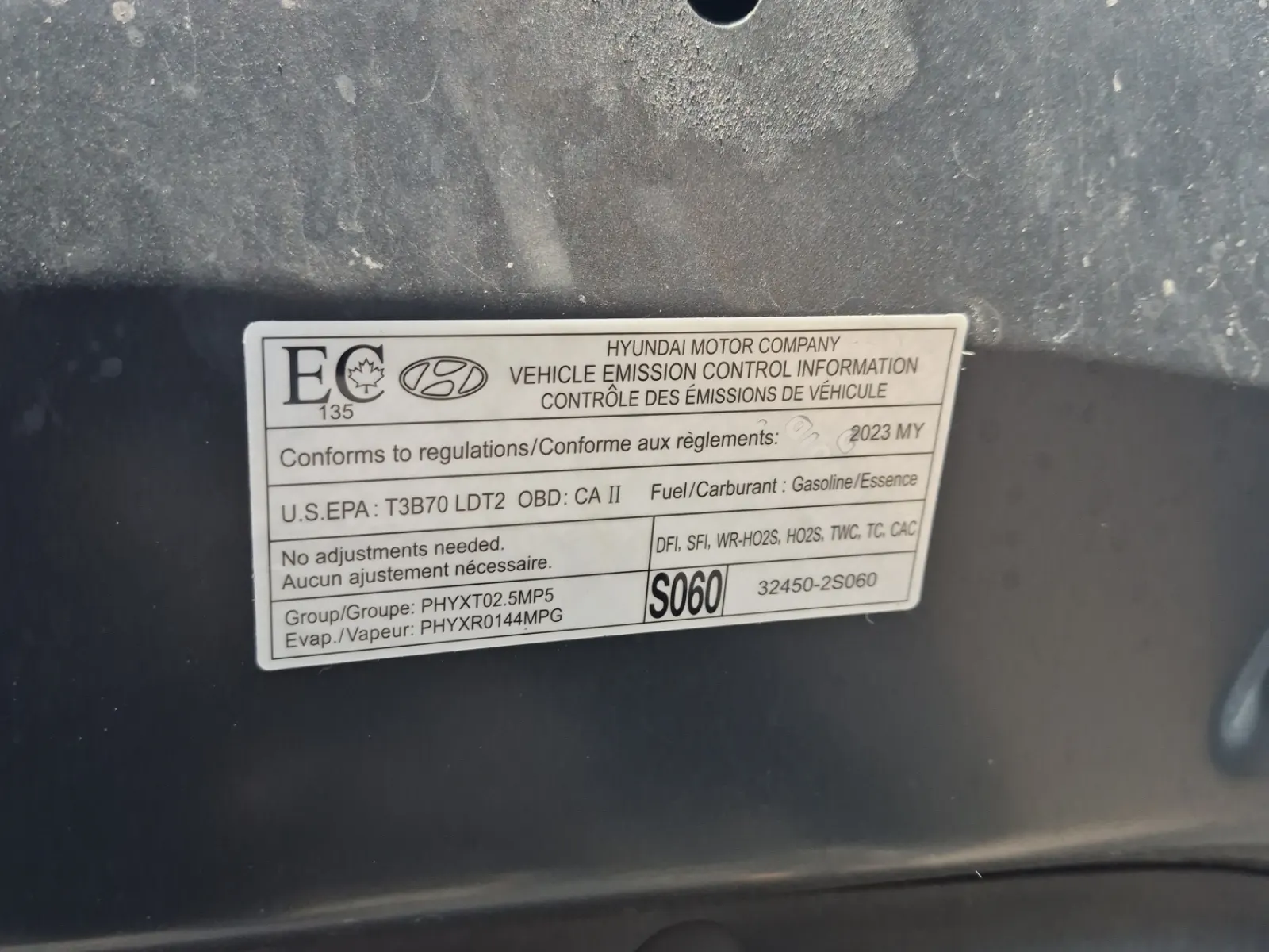 Emission Sticker Photo