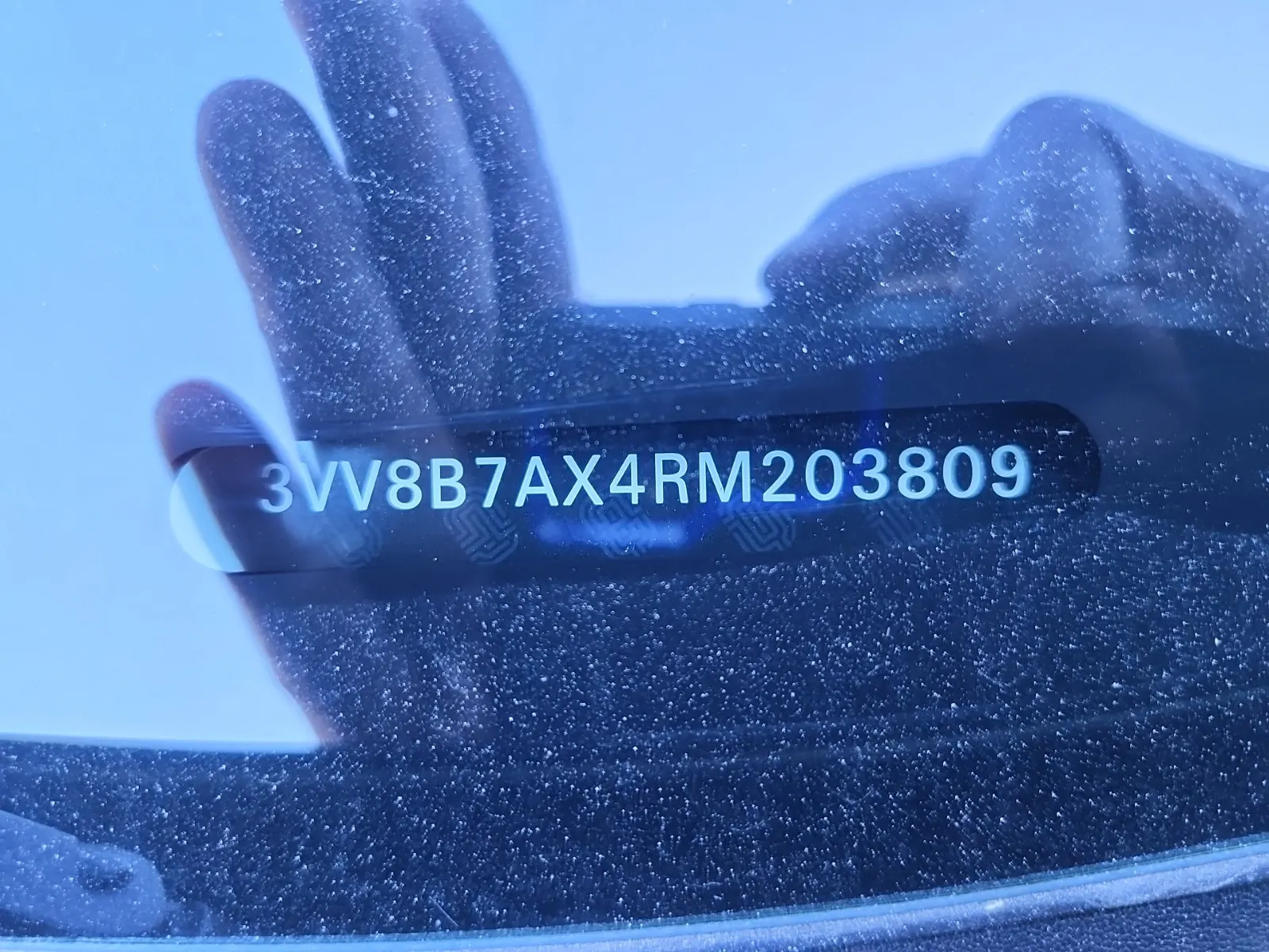 Dash VIN Plate Photo