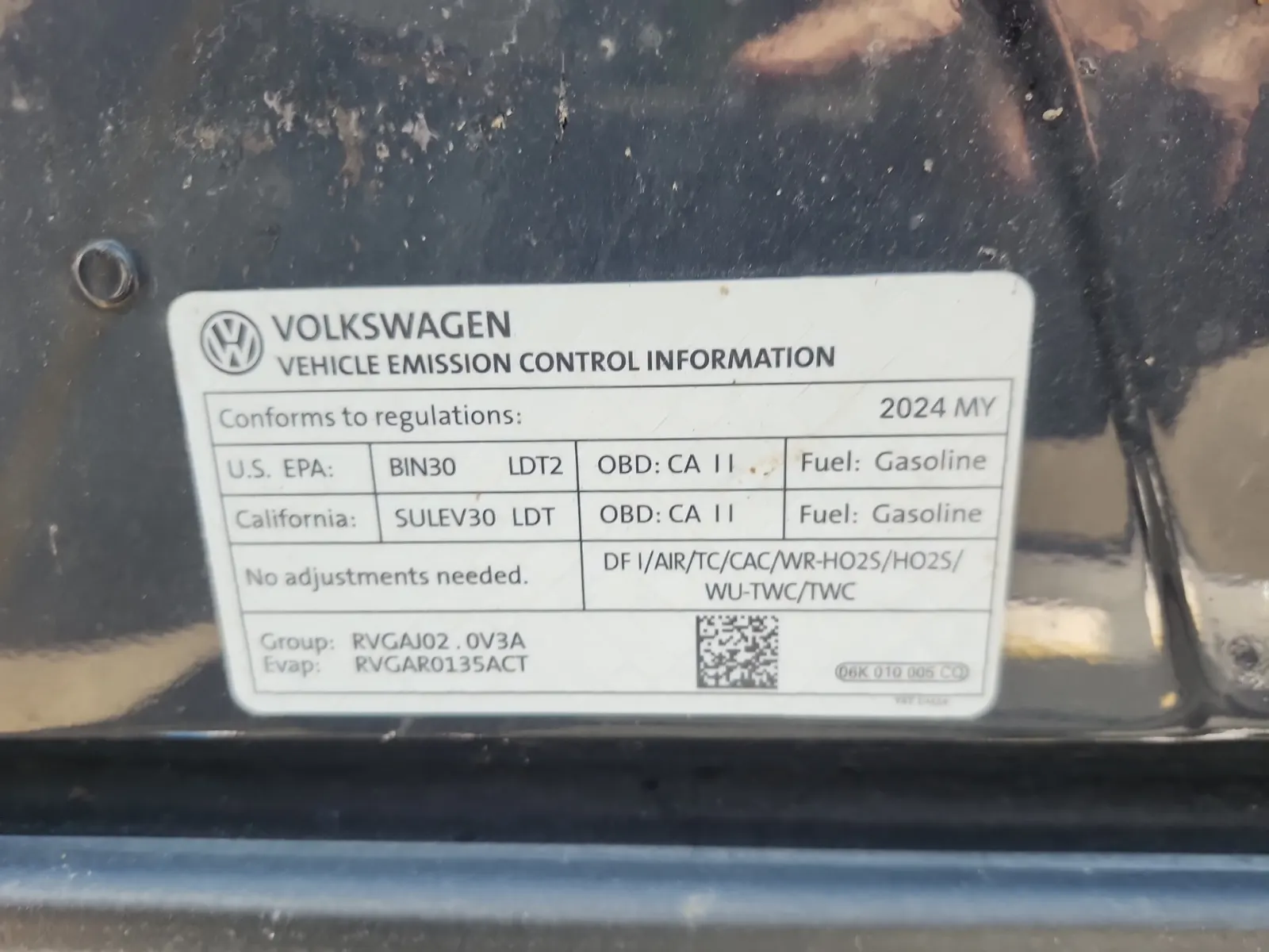 Emission Sticker Photo