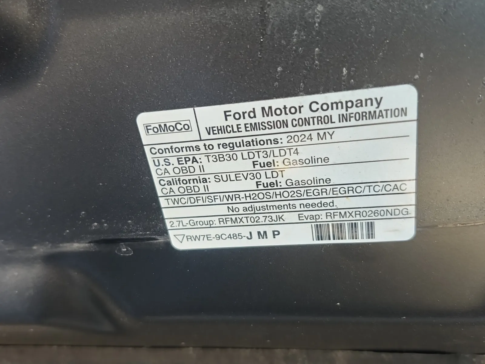 Emission Sticker Photo