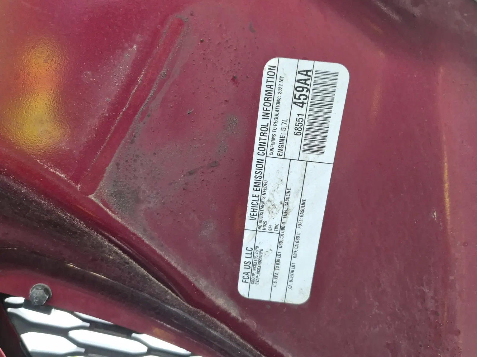 Emission Sticker Photo