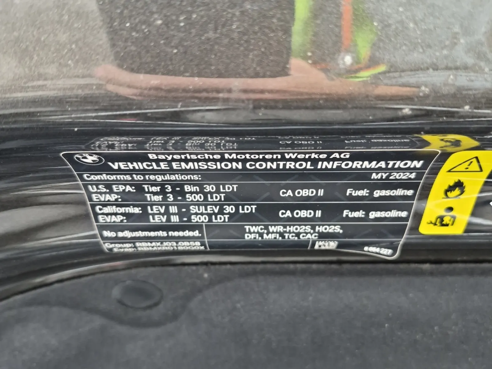 Emission Sticker Photo