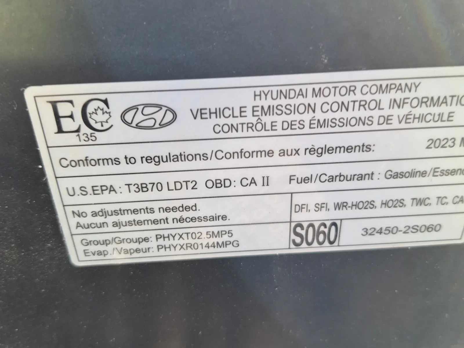 Emission Sticker Photo