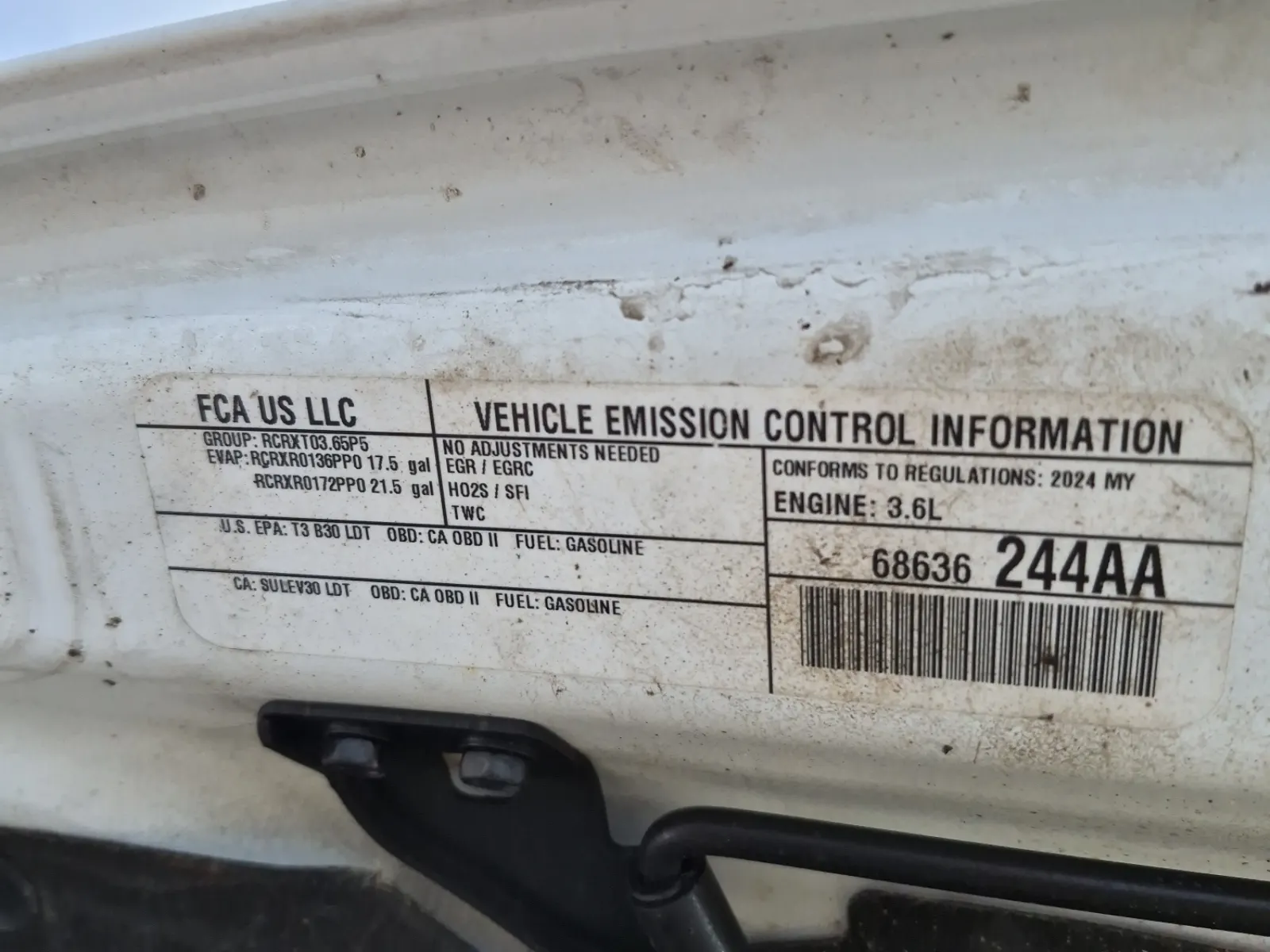 Emission Sticker Photo