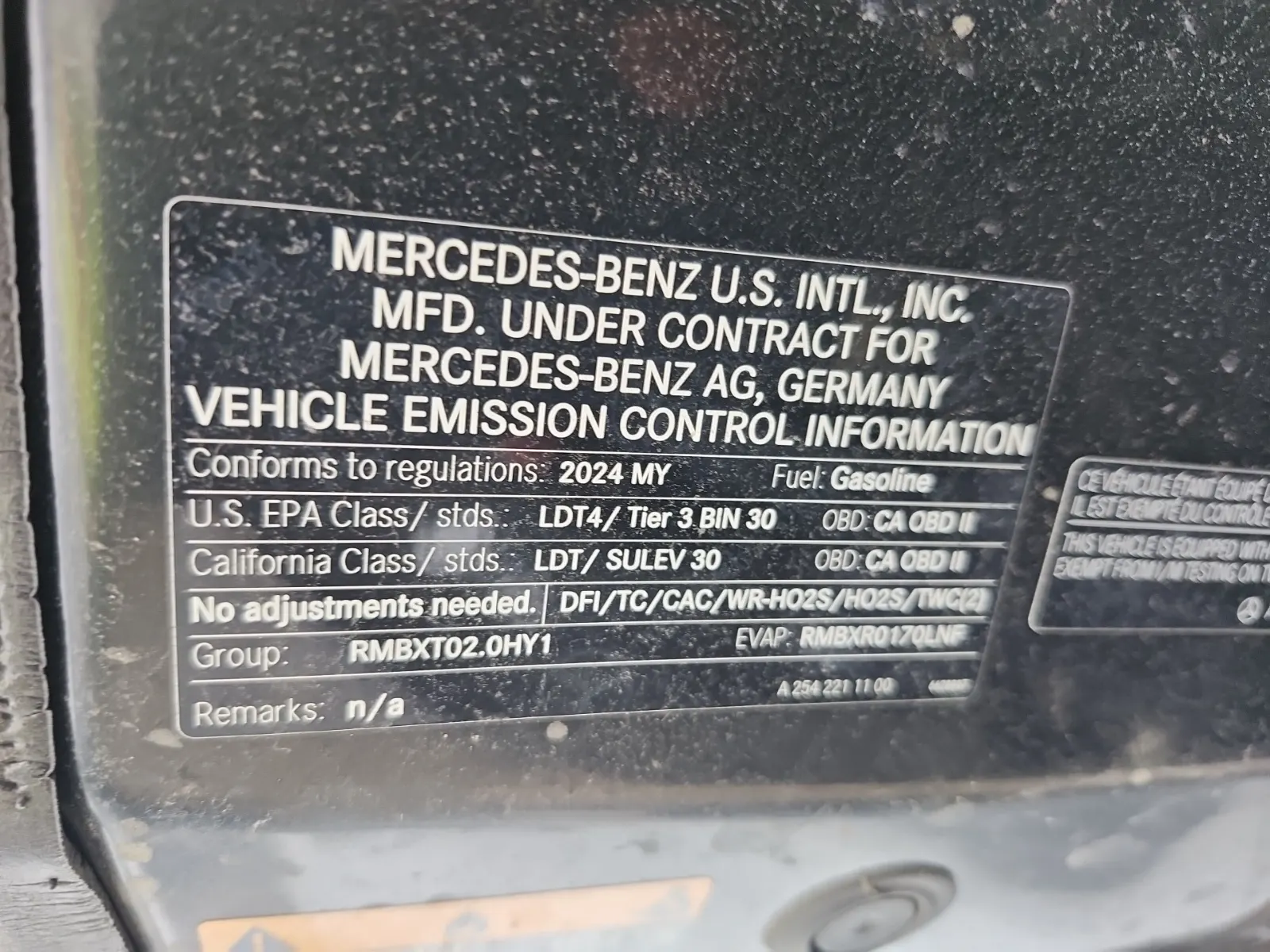 Emission Sticker Photo