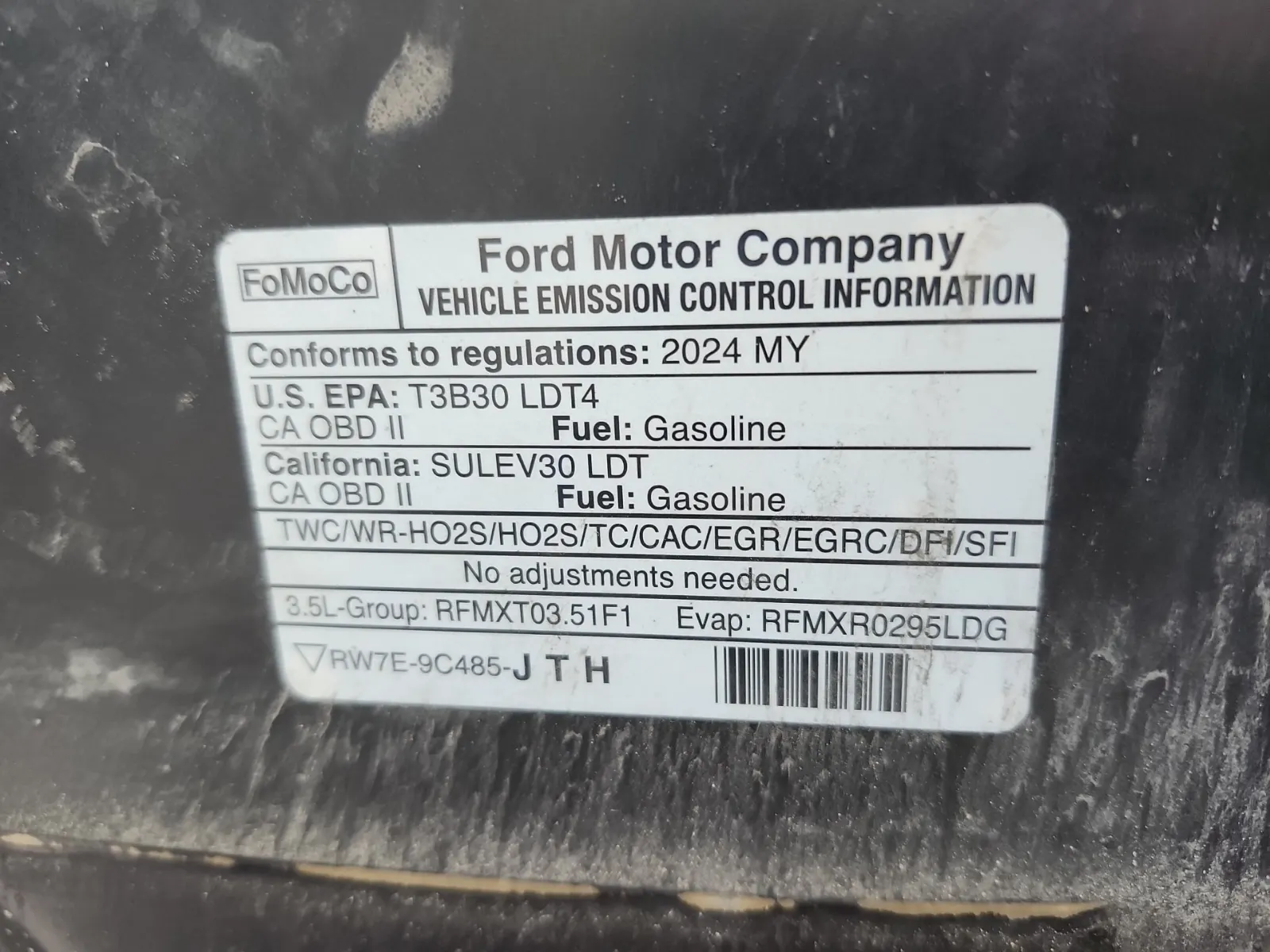 Emission Sticker Photo