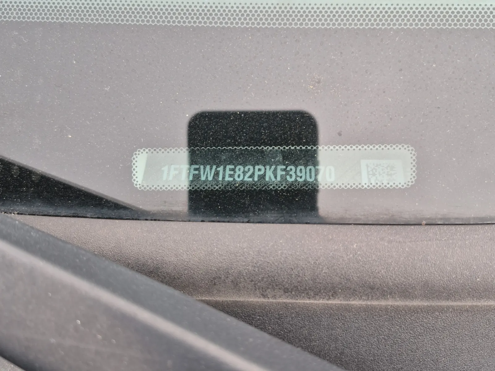 Dash VIN Plate Photo