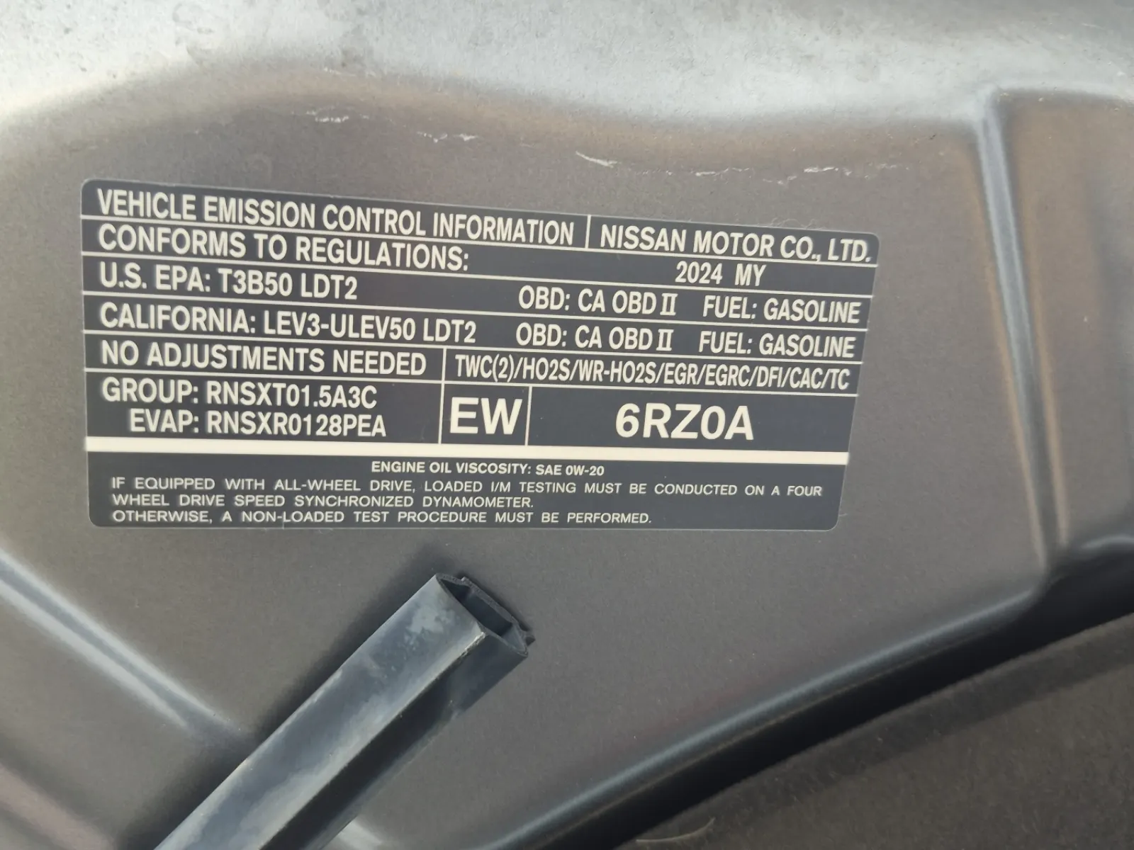 Emission Sticker Photo
