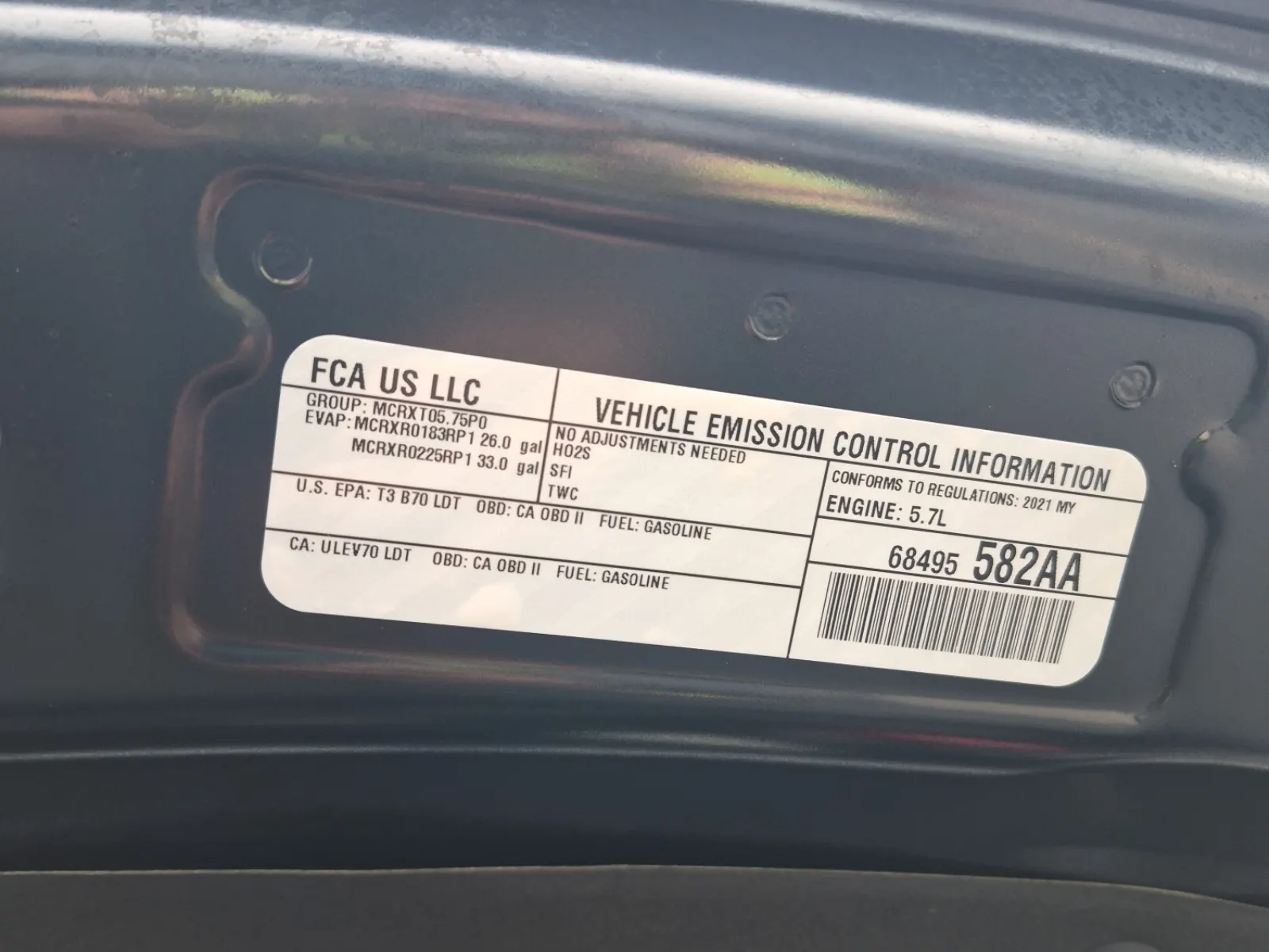 Emission Sticker Photo