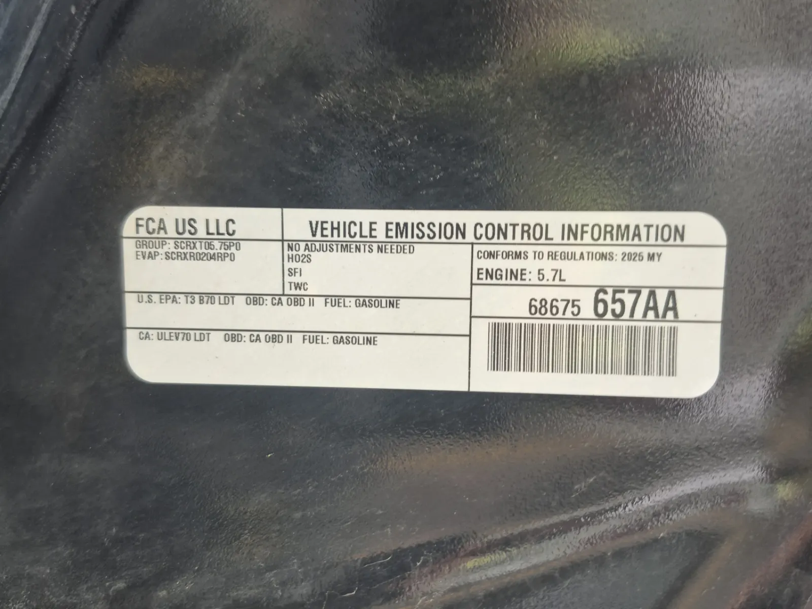 Emission Sticker Photo