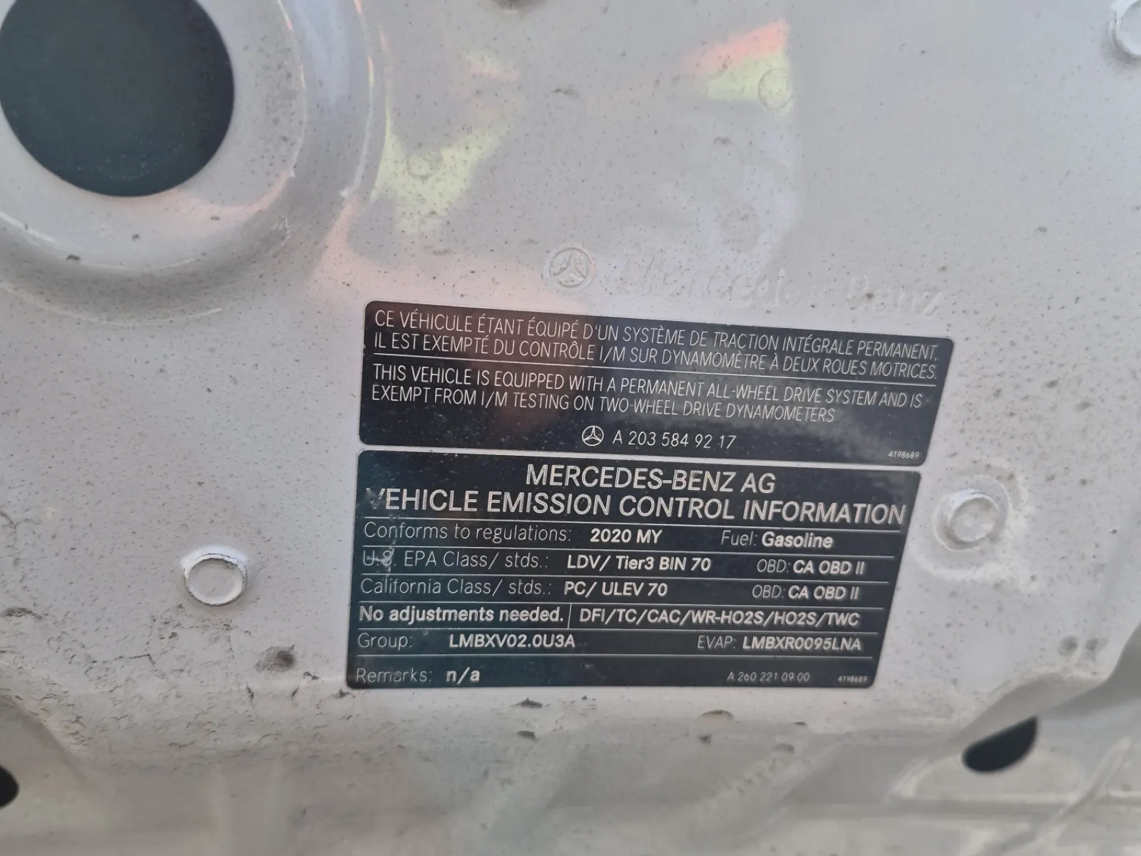 Emission Sticker Photo