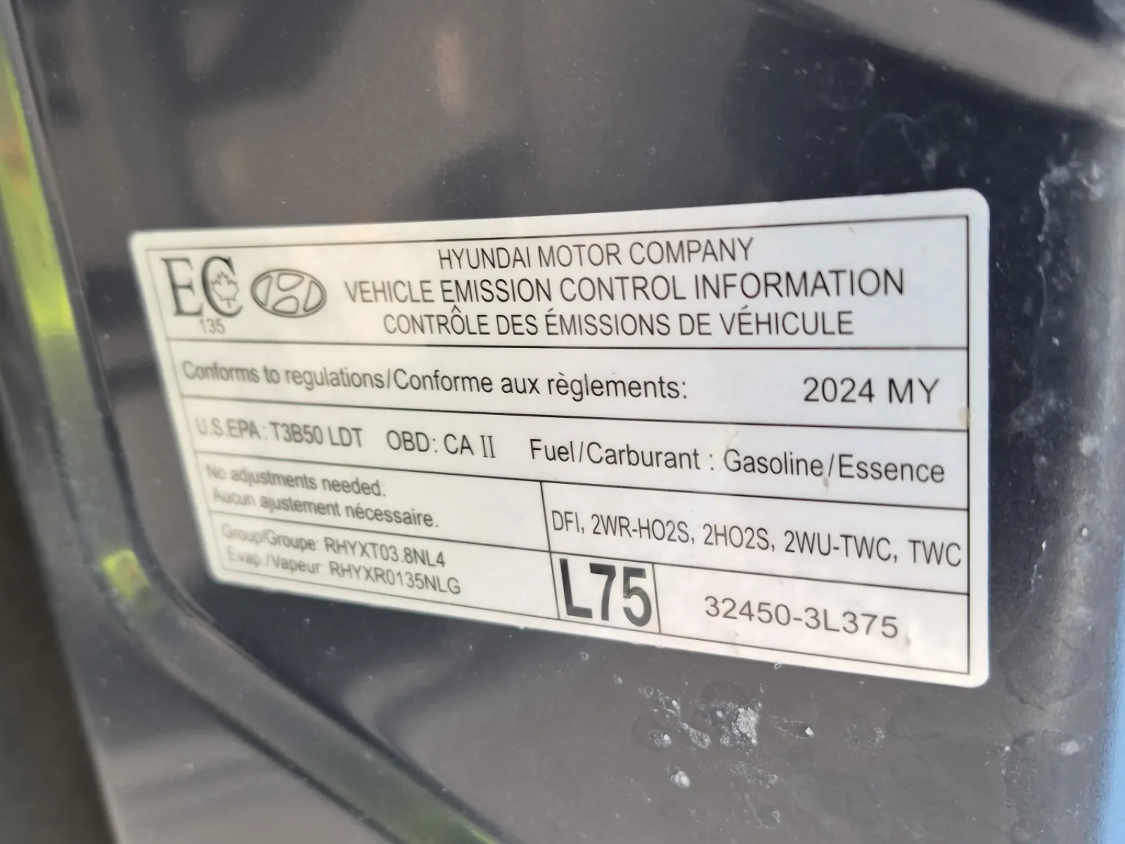 Emission Sticker Photo