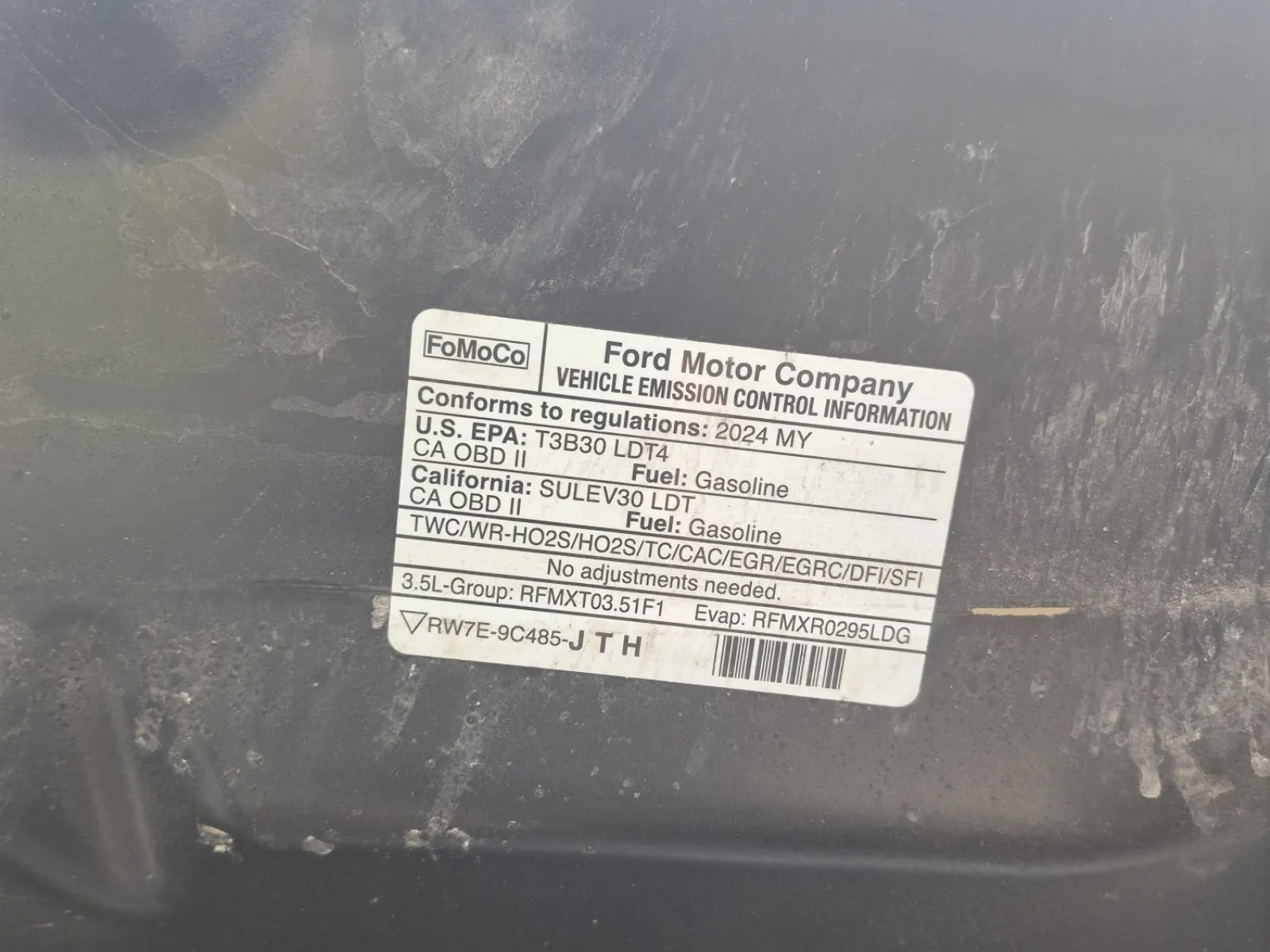 Emission Sticker Photo