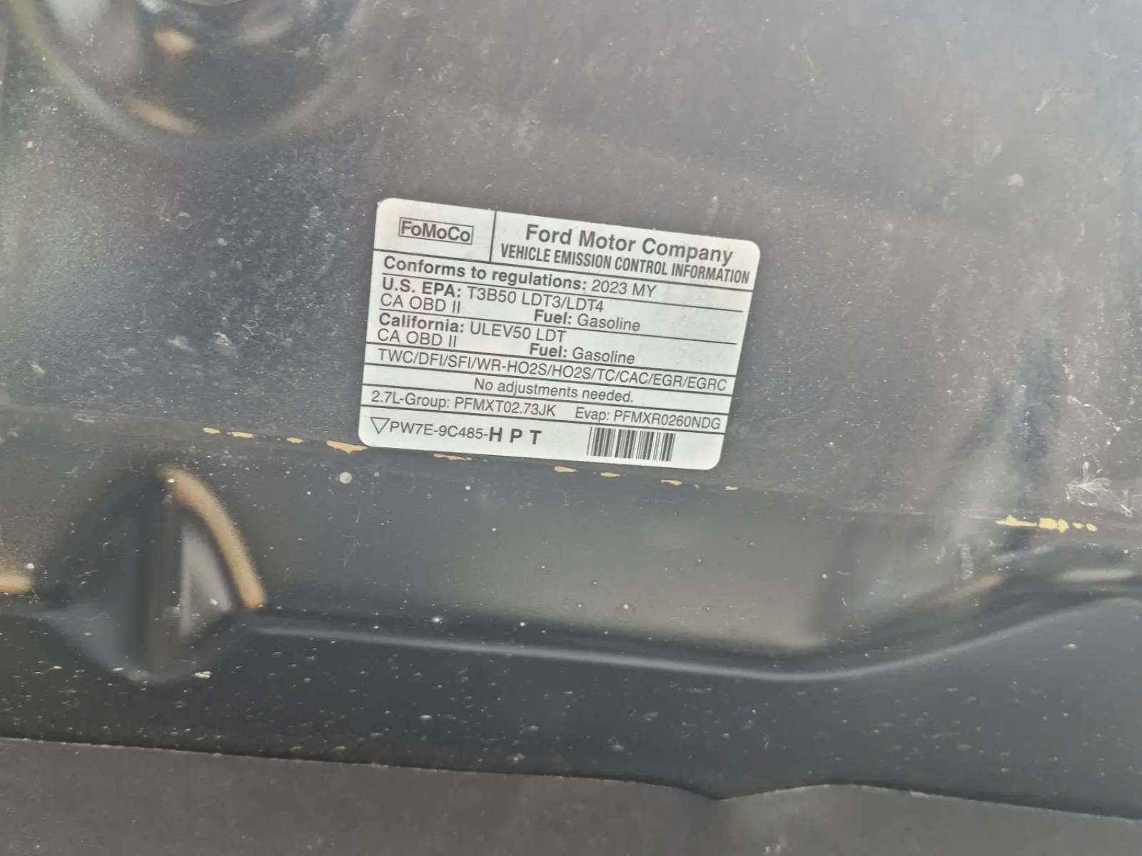 Emission Sticker Photo