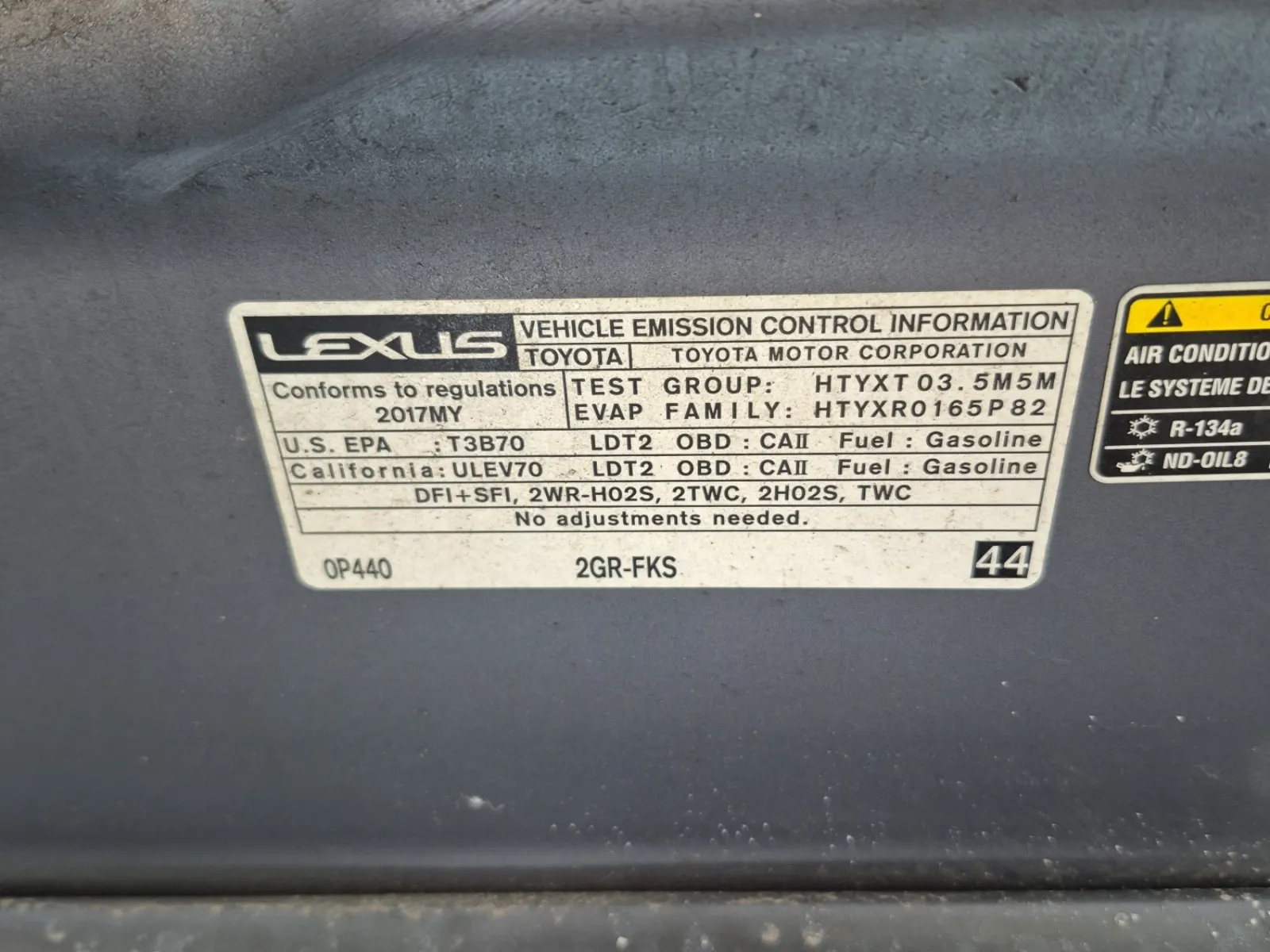 Emission Sticker Photo