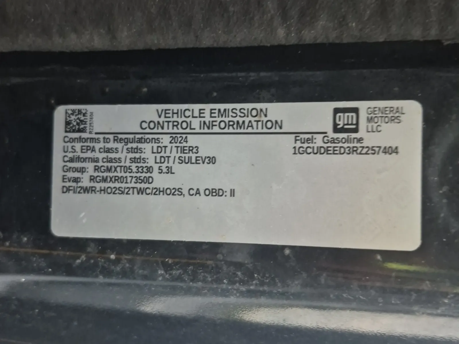 Emission Sticker Photo