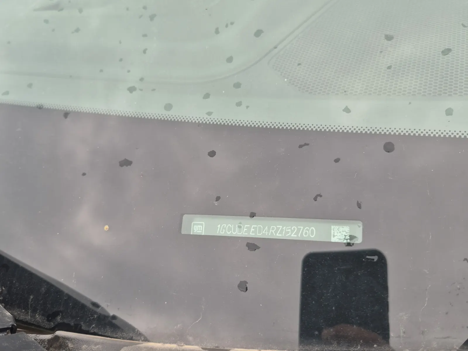 Dash VIN Plate Photo