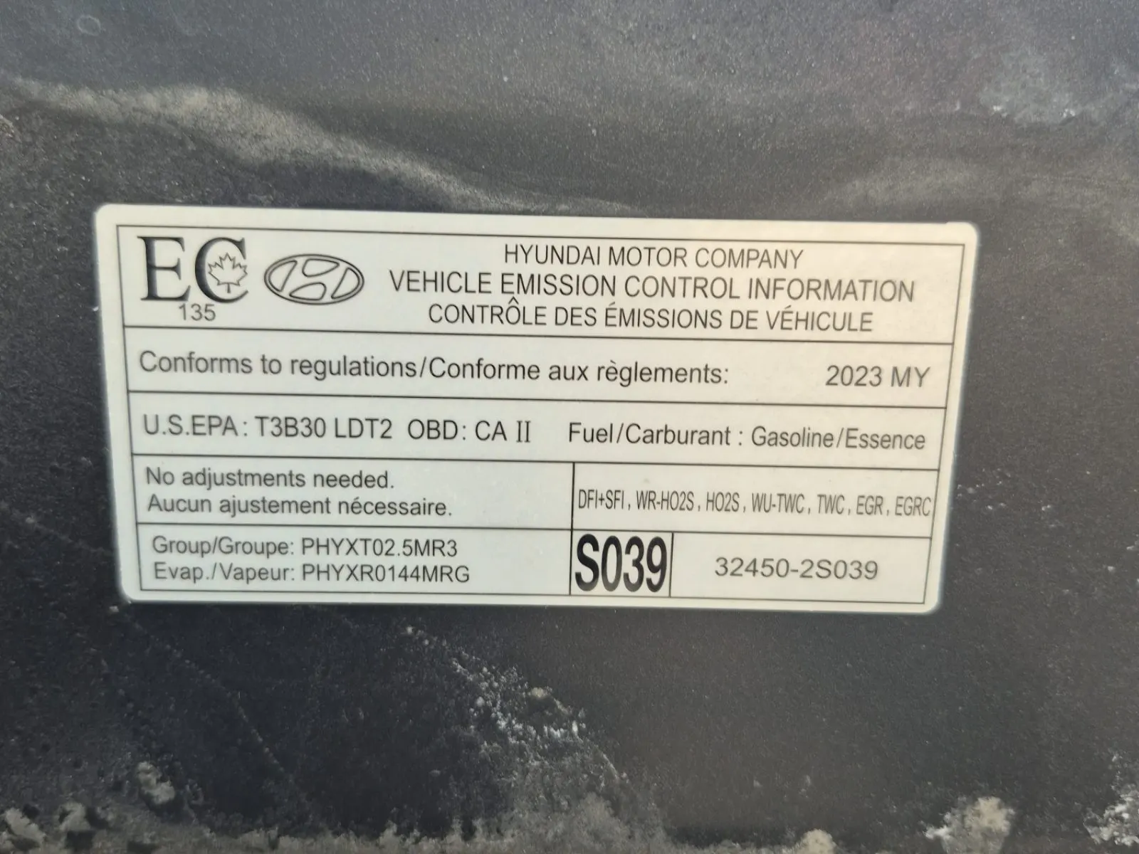 Emission Sticker Photo