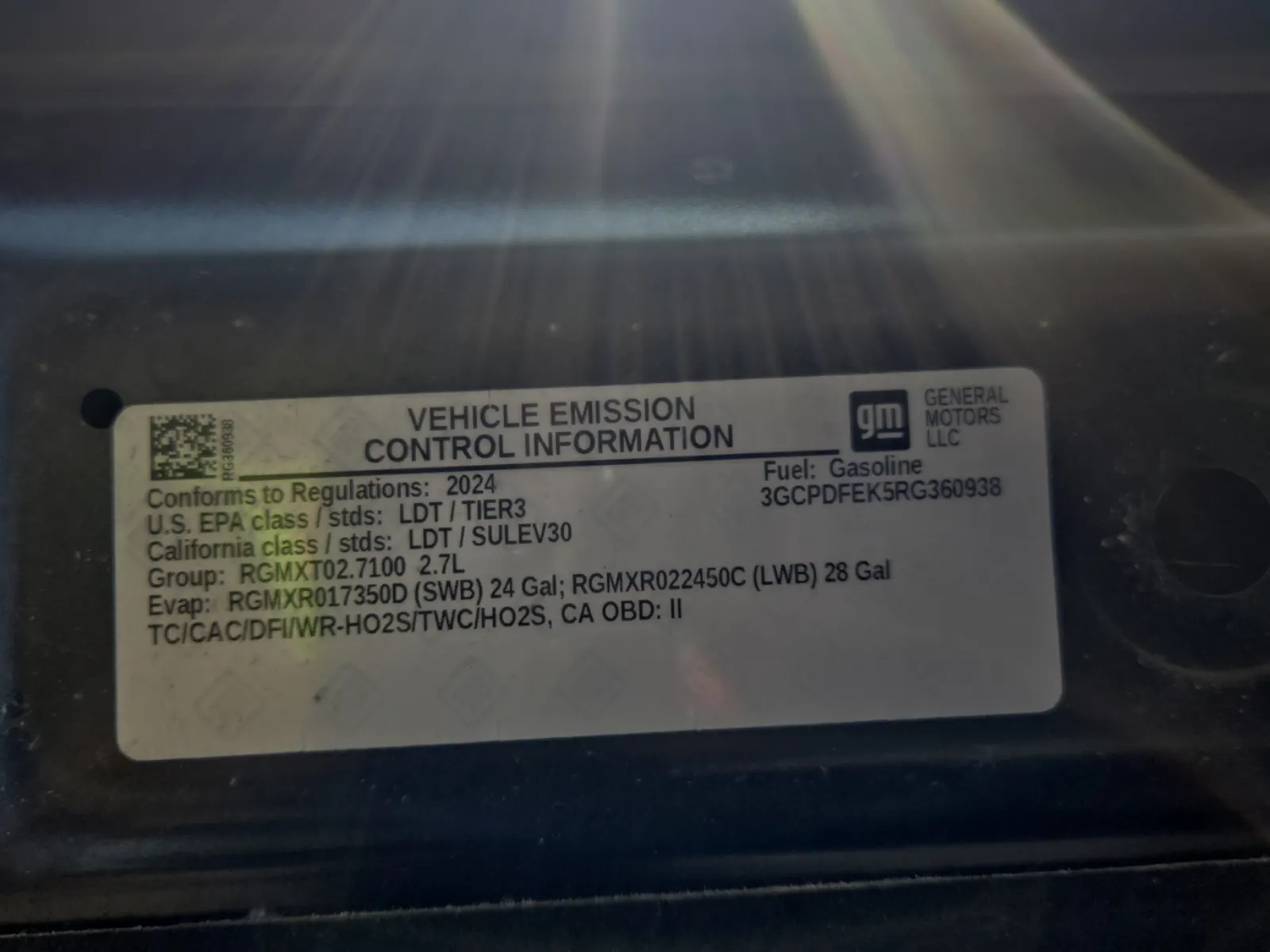 Emission Sticker Photo