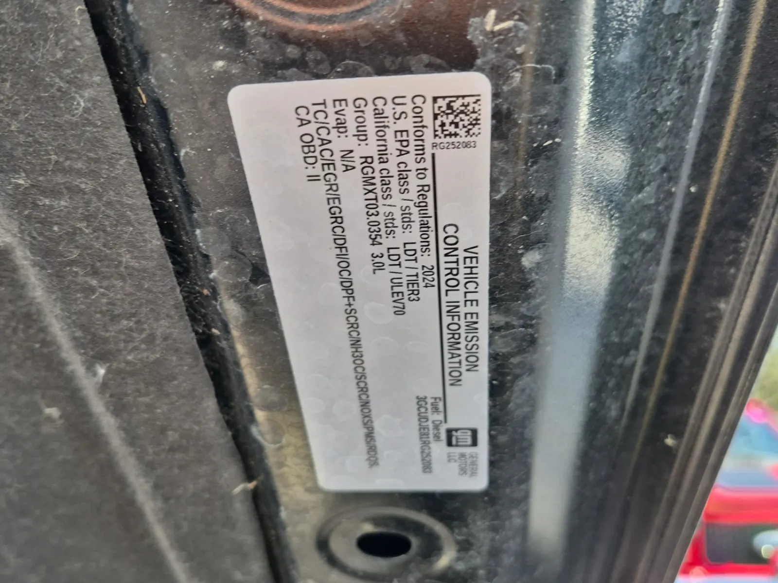 Emission Sticker Photo