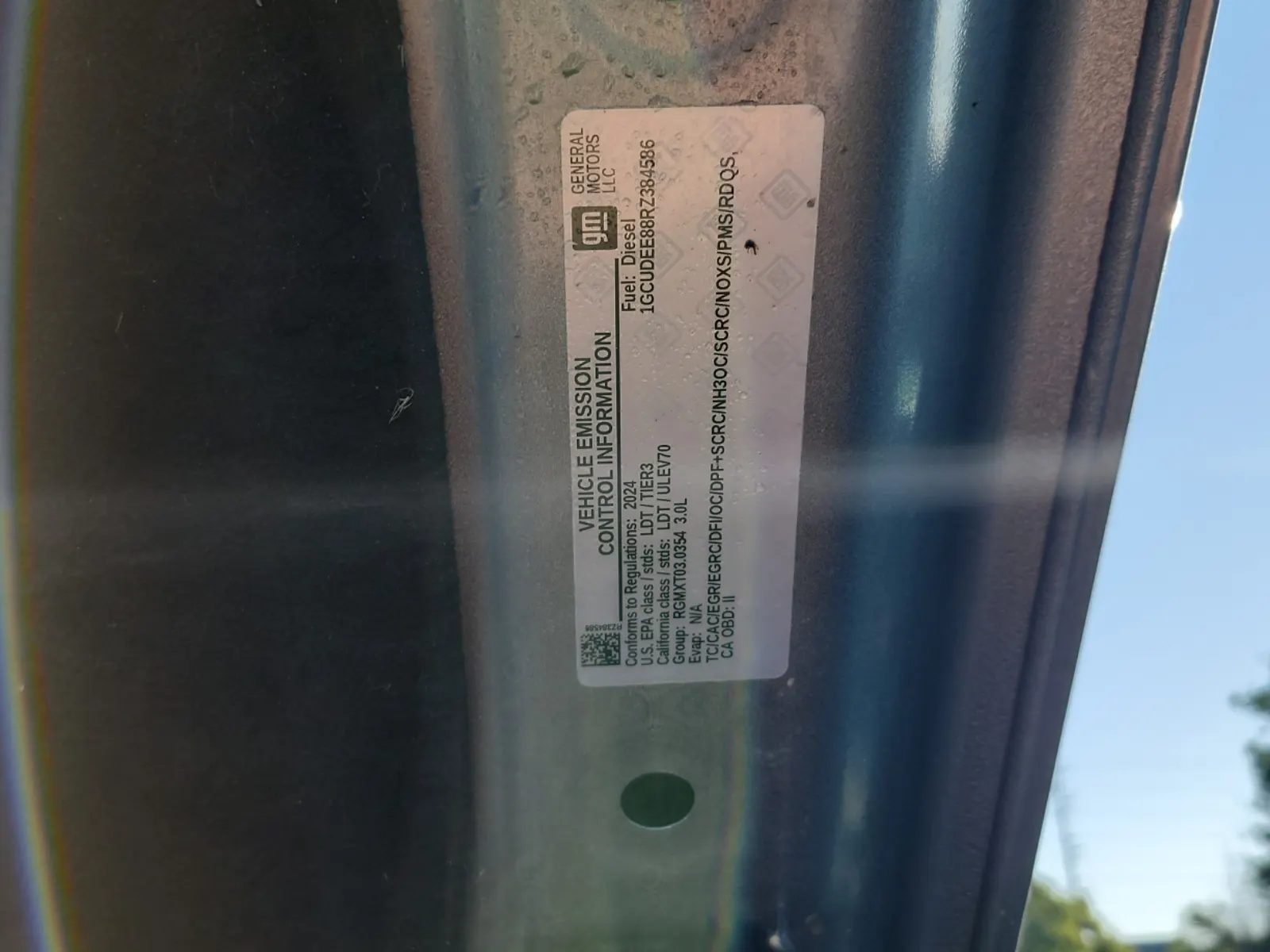 Emission Sticker Photo