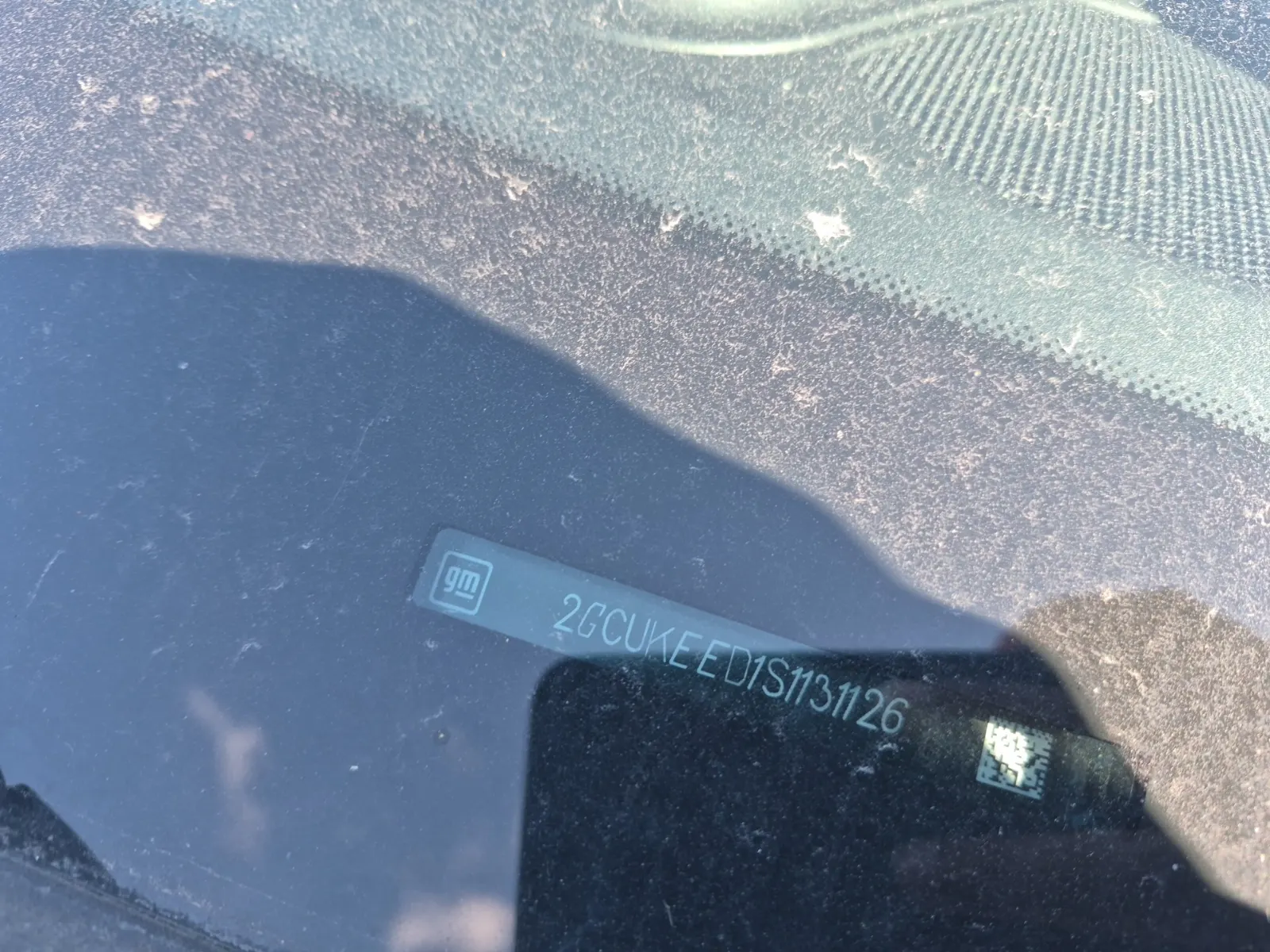 Dash VIN Plate Photo