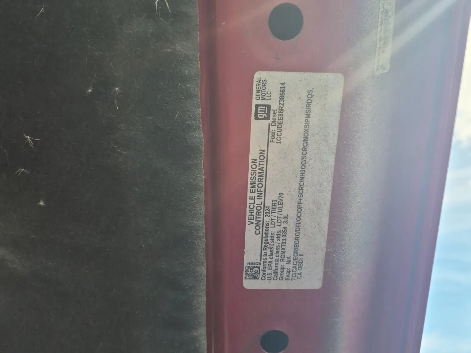 Emission Sticker Photo