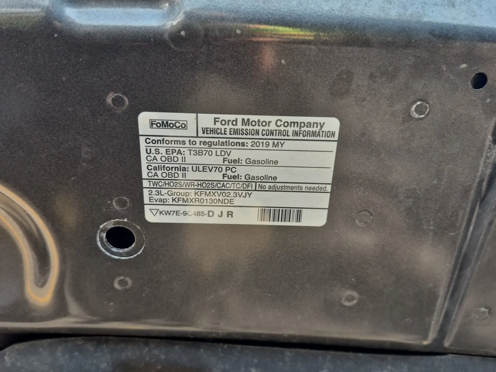 Emission Sticker Photo