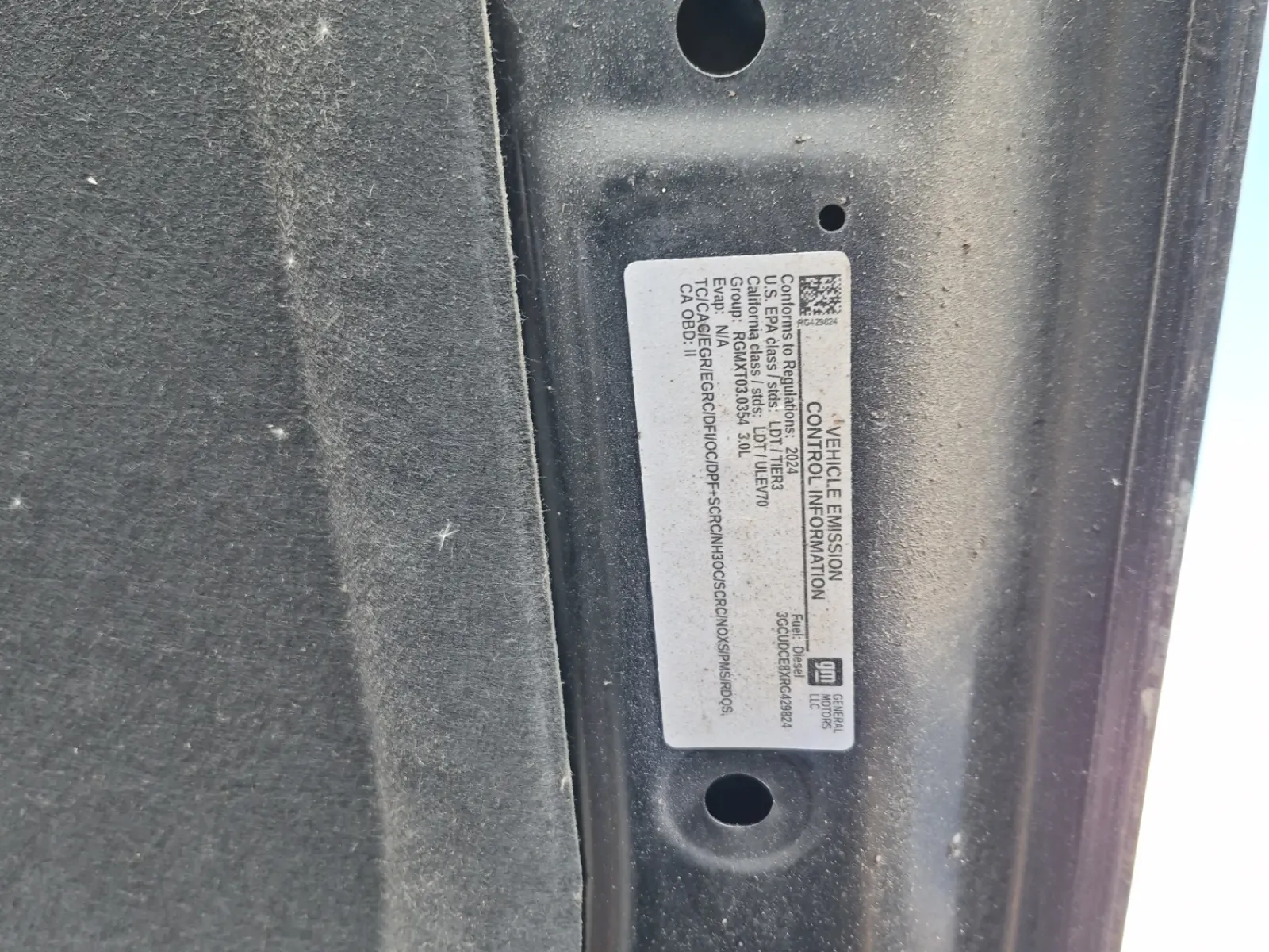 Emission Sticker Photo
