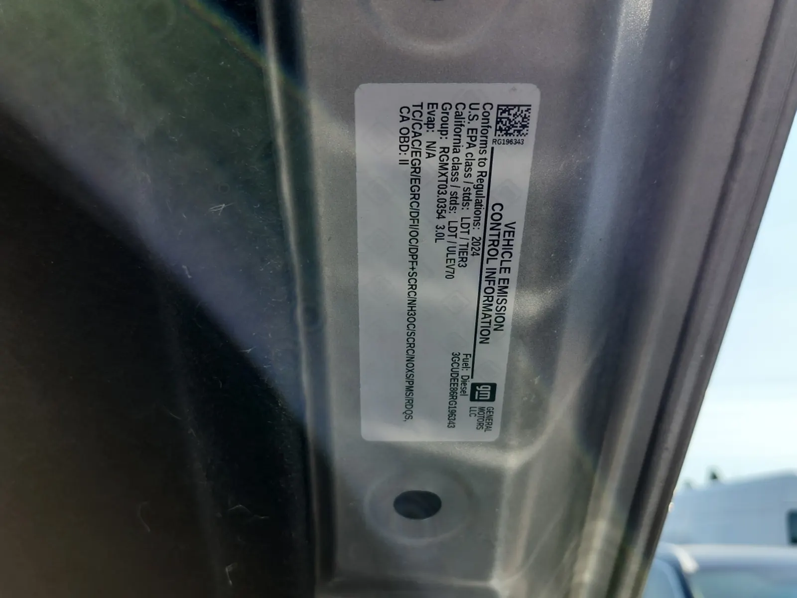 Emission Sticker Photo