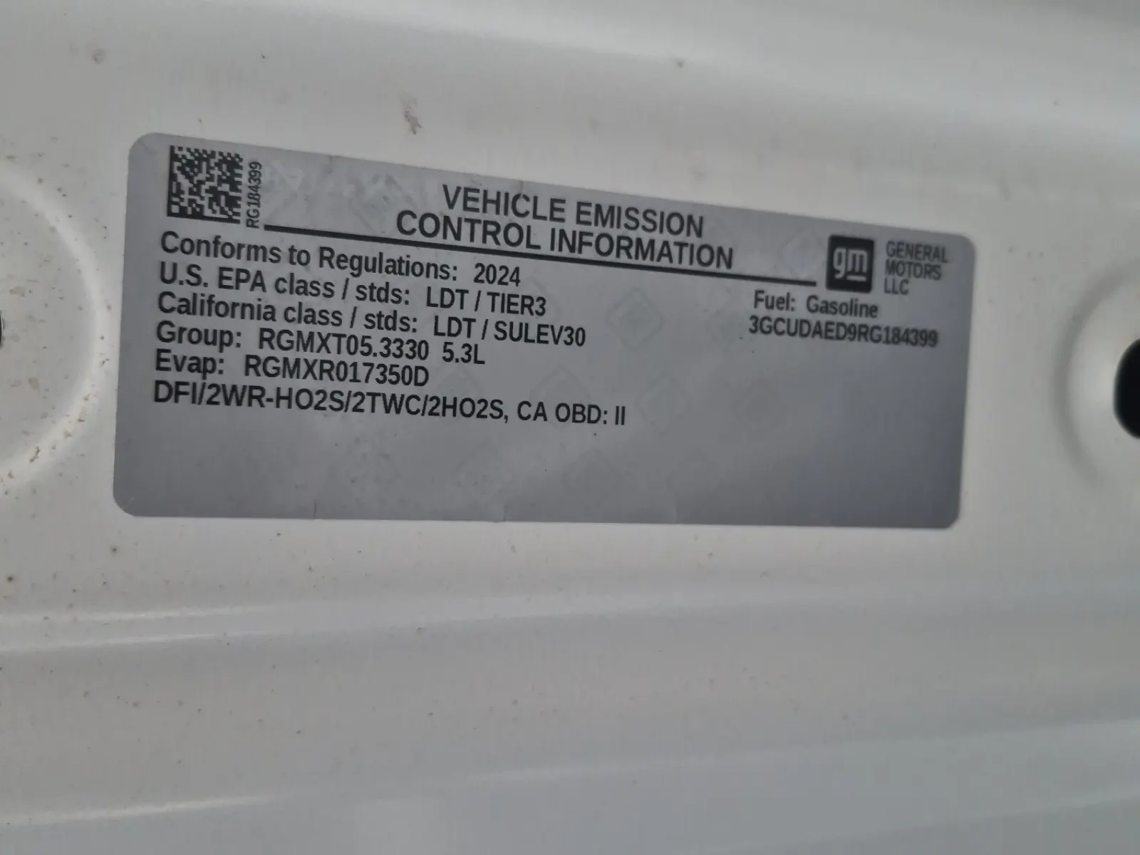 Emission Sticker Photo