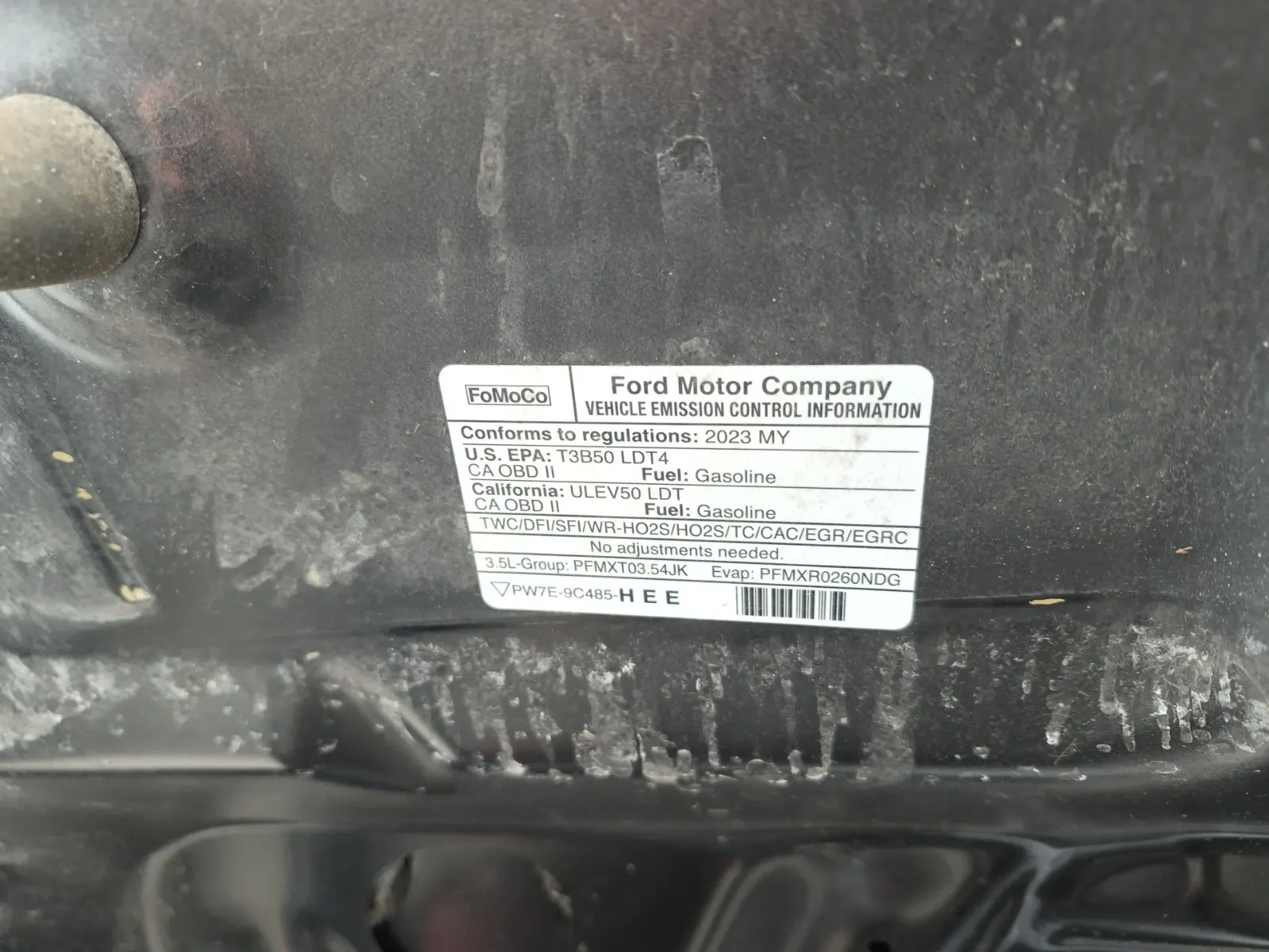 Emission Sticker Photo