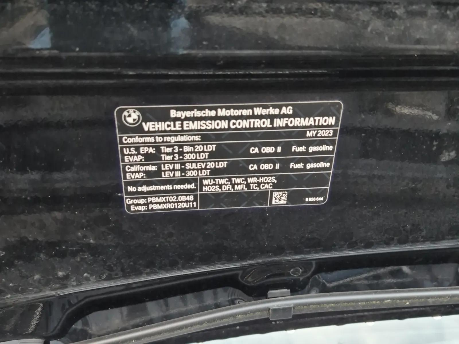 Emission Sticker Photo