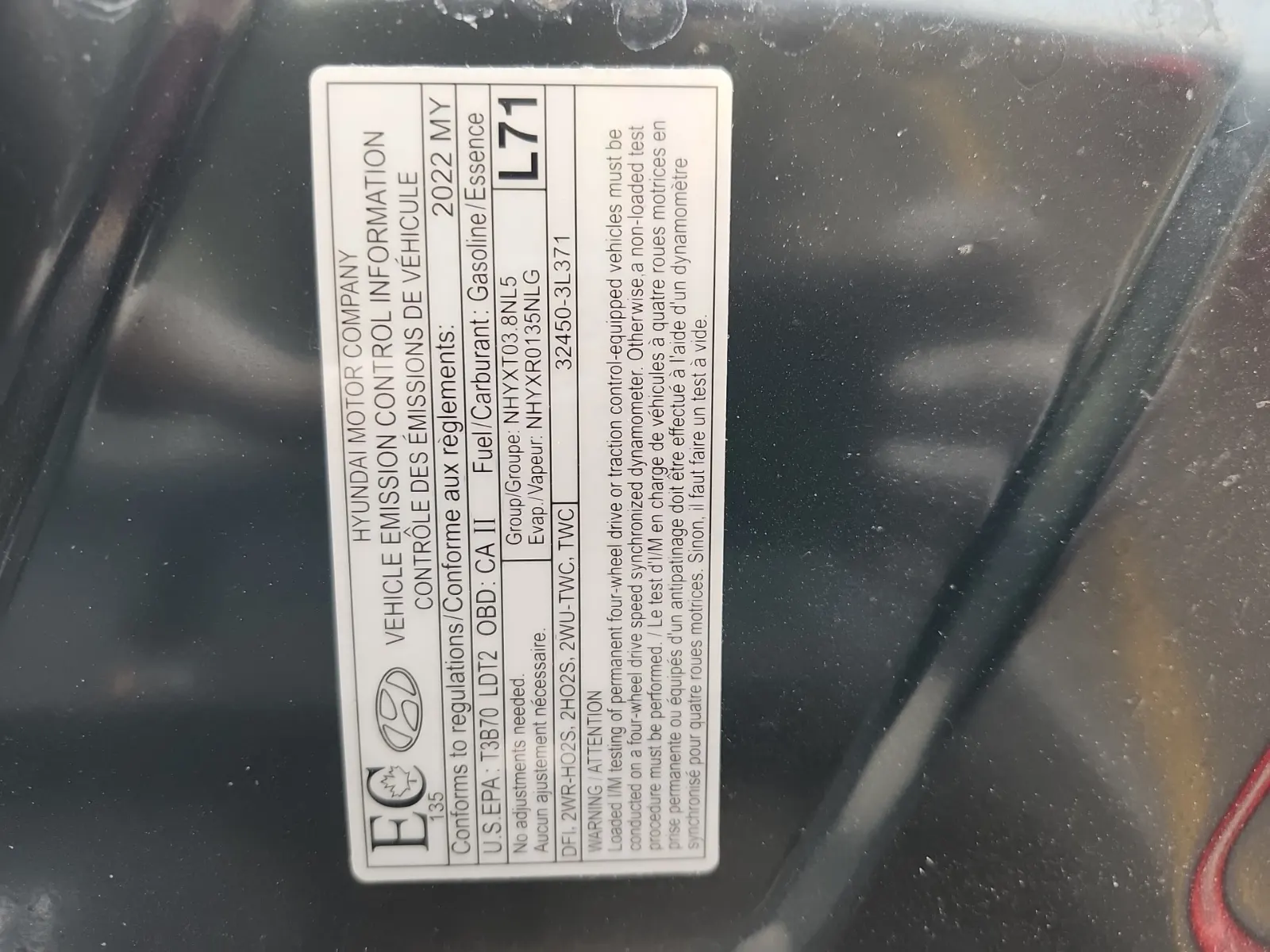Emission Sticker Photo