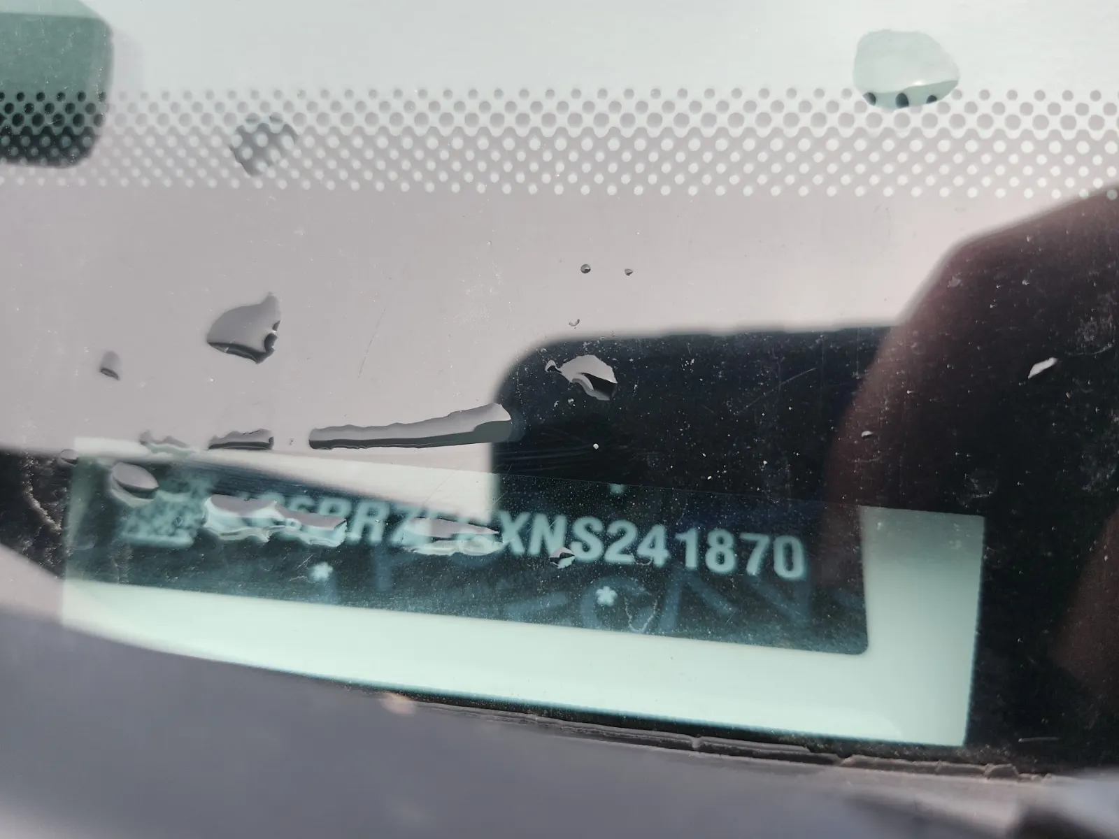Dash VIN Plate Photo