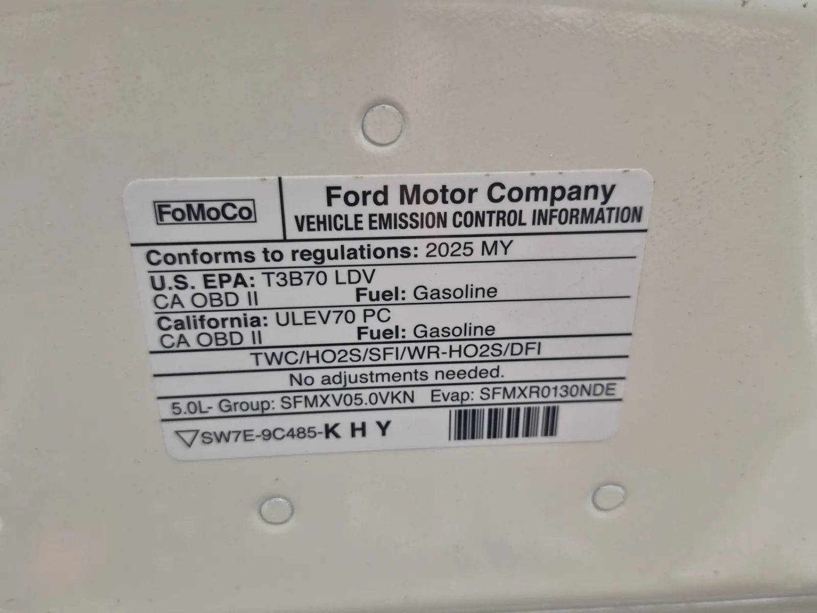 Emission Sticker Photo
