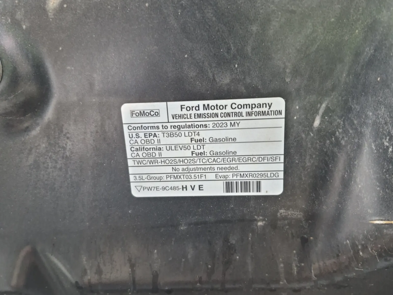 Emission Sticker Photo