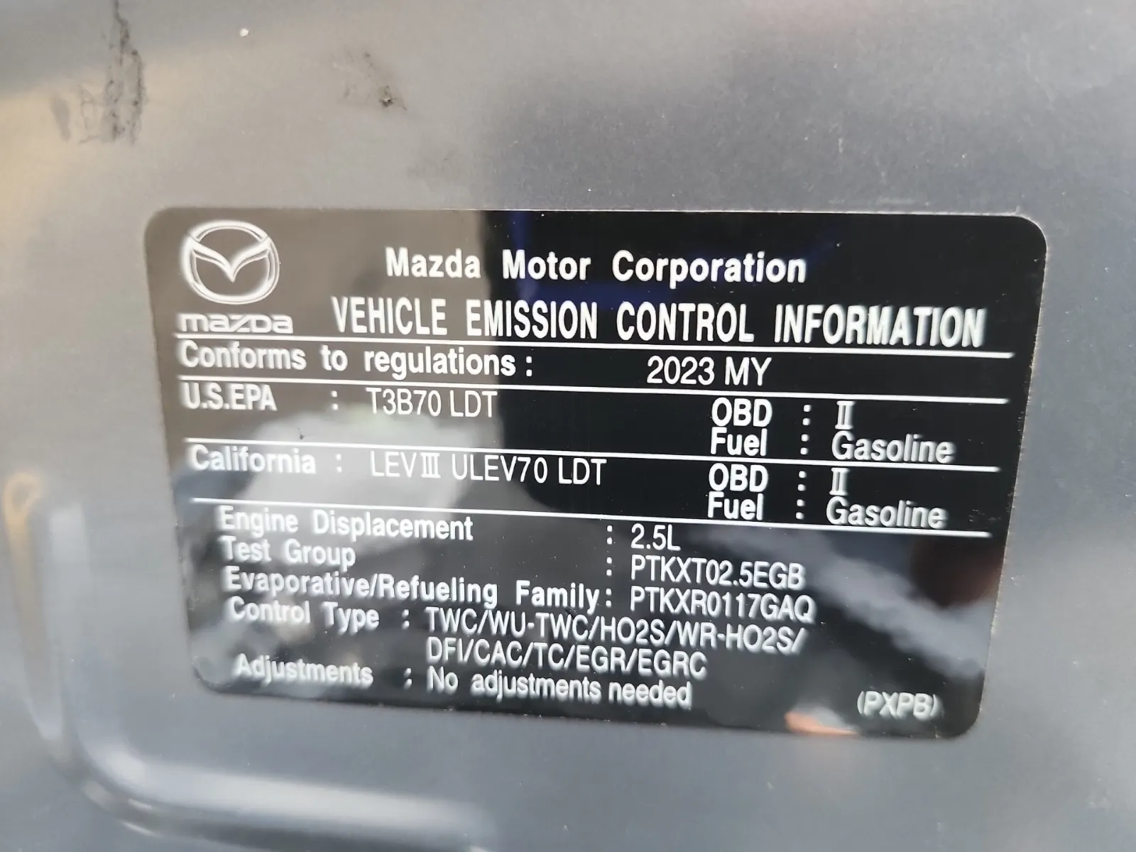 Emission Sticker Photo