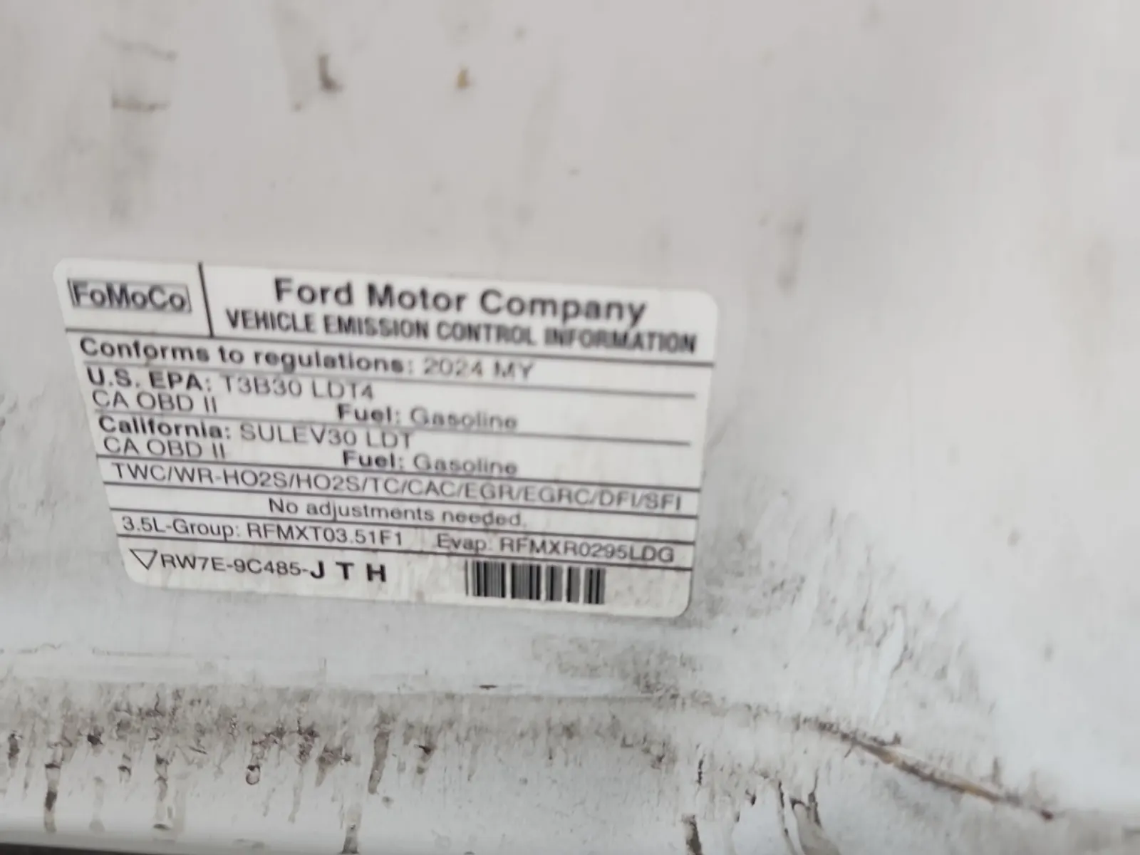 Emission Sticker Photo