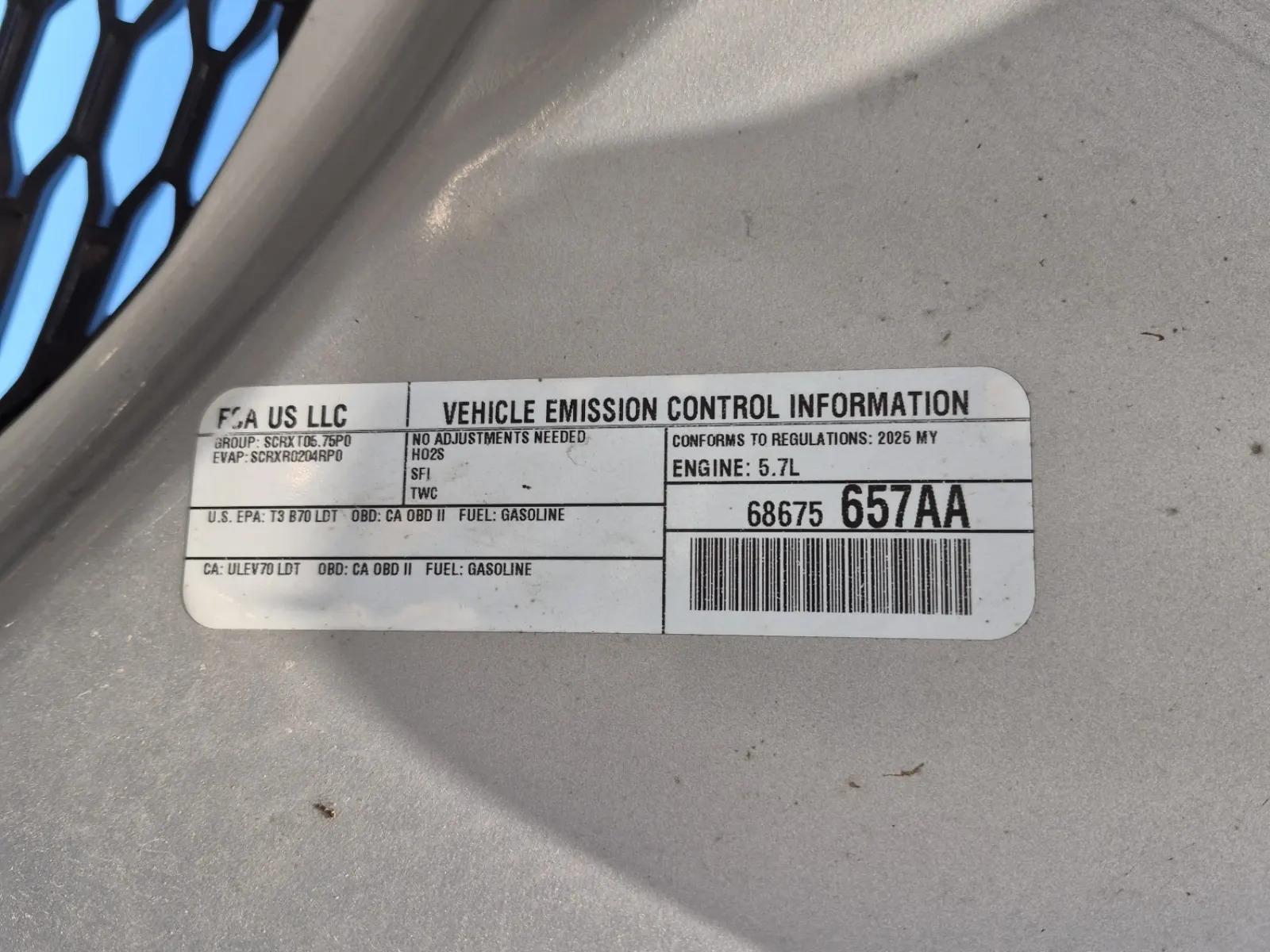 Emission Sticker Photo